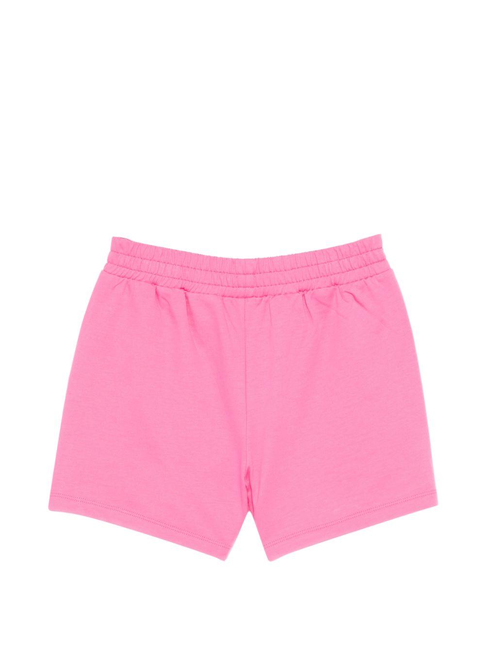 Shorts per bambina Moschino Kids rosa con stampa Teddy Bear HDQ025LCA19 50533 MOSCHINO KIDS