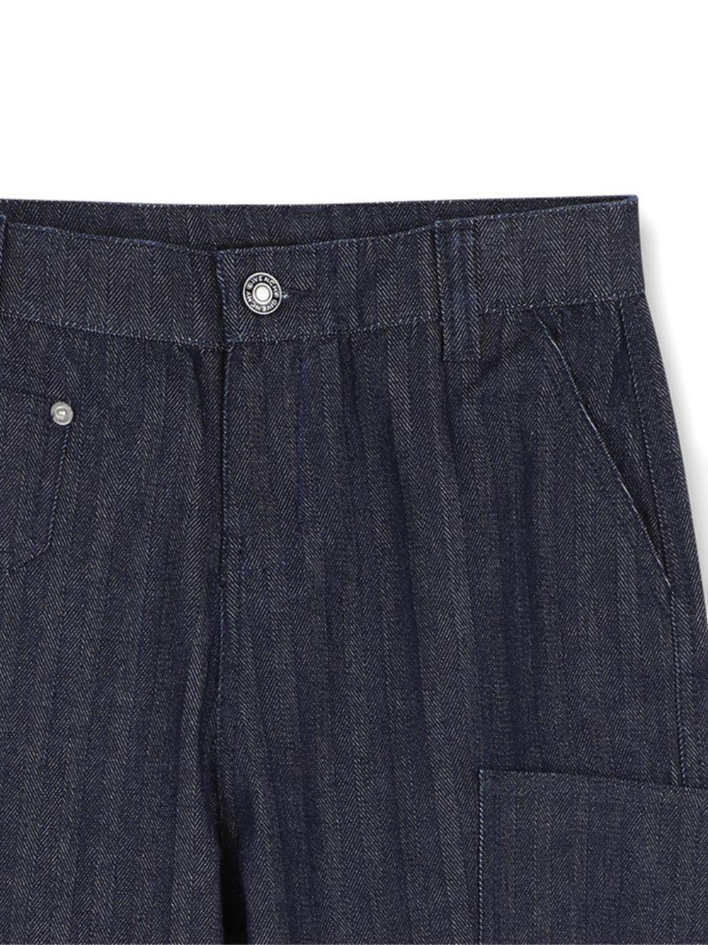Jeans per bambino Givenchy Kids in denim con motivo pied-de-poule H31397 Z35 GIVENCHY KIDS