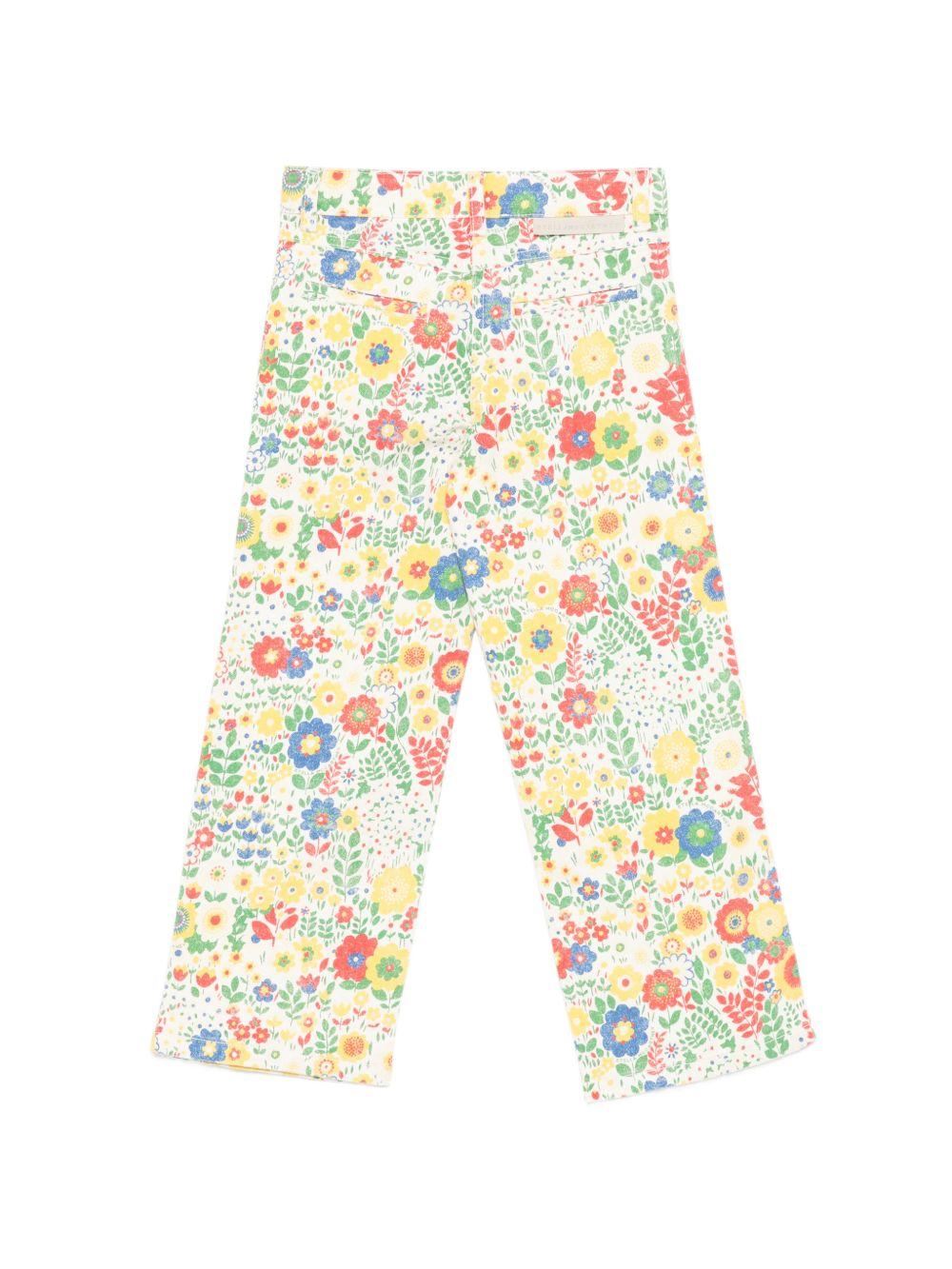 Pantaloni per bambina Stella McCartney Kids multicolore con stampa floreale TZ6A40 Z3891 999MC STELLA McCARTNEY KIDS