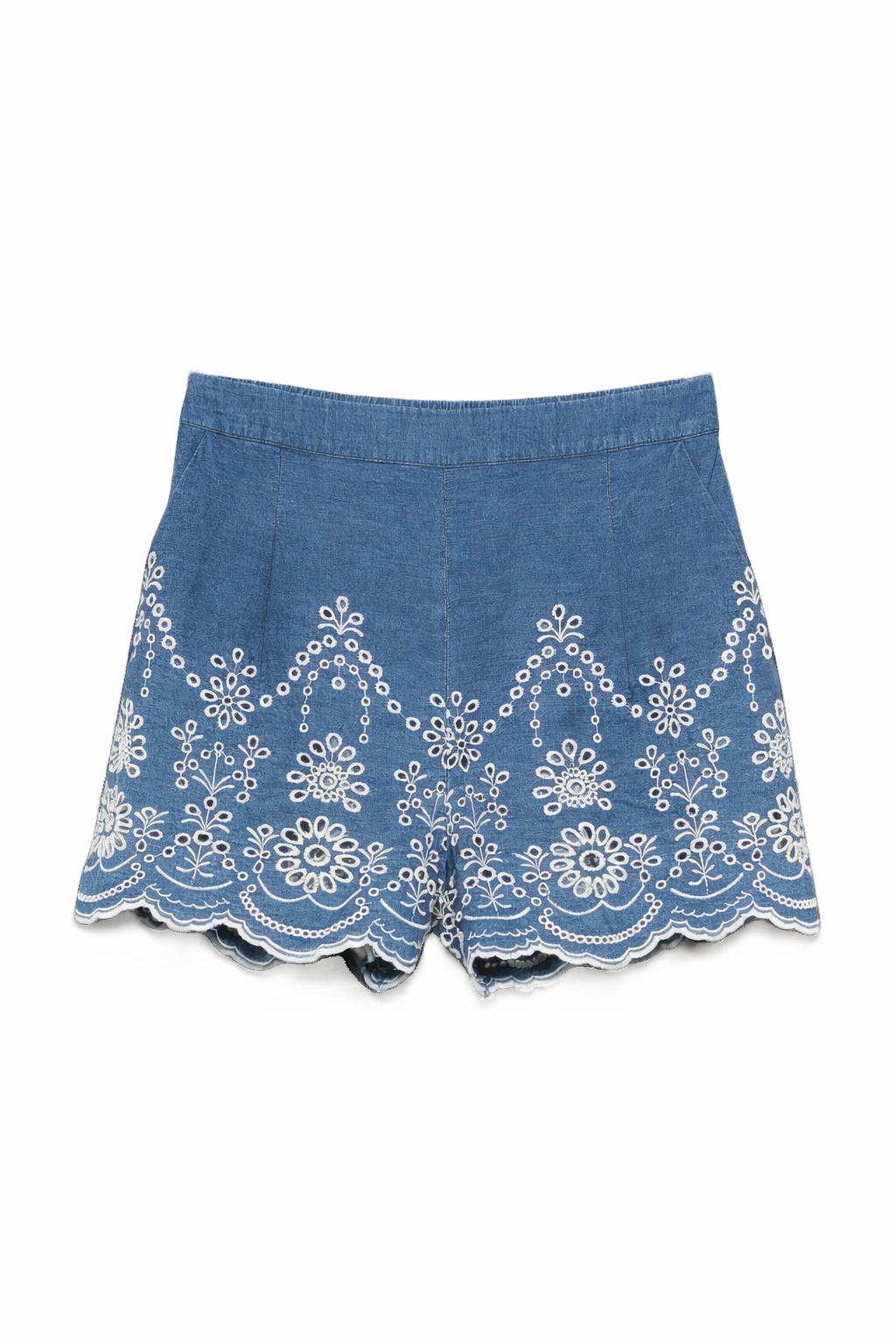 Shorts per donna MC2 Saint Barth denim con decorazione ricamata AMN0001 00473L MC2 ST. BARTH