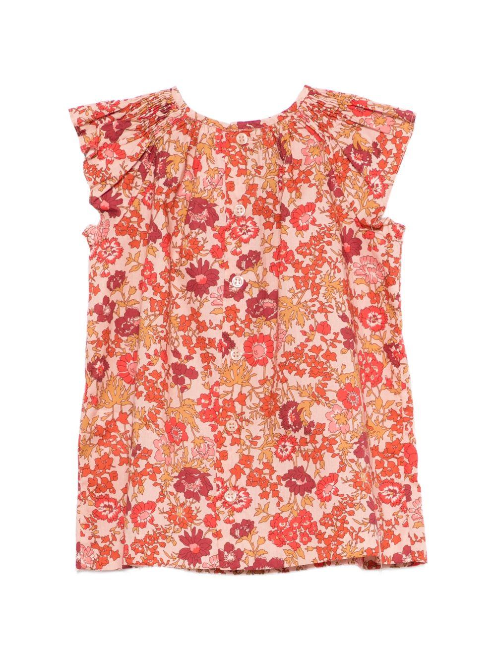 Abito Carmella per neonata Bonpoint rosa con stampa fiori all-over S06XDRW00014 520 BONPOINT KIDS