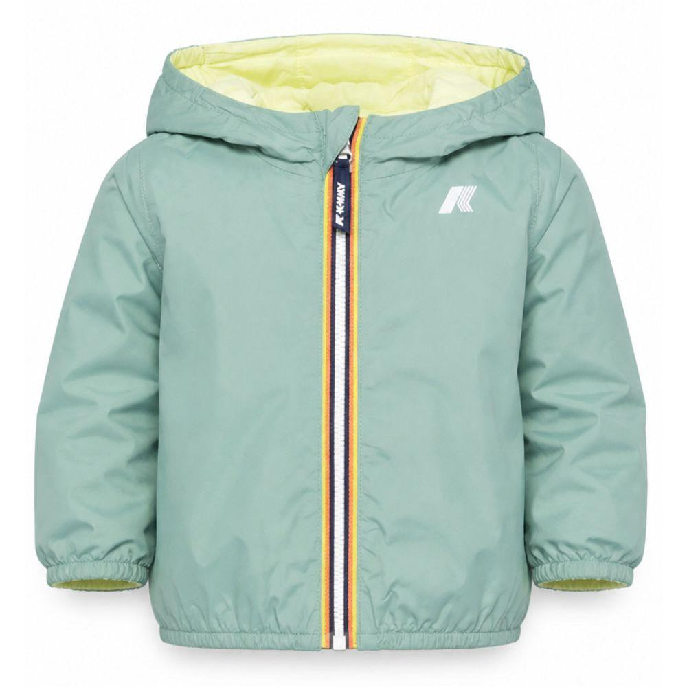 Giubbino per neonato K-Way Kids verde azzurro con cerniera K2123IW C0Z K-WAY KIDS