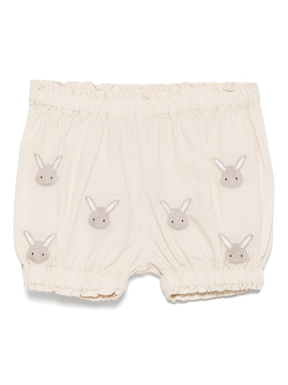 Pantaloncini per neonato Donsje Carson beige con ricamo all-over 3029802 00003 DONSJE