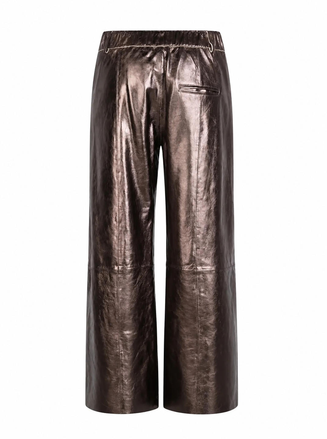Pantaloni per donna Alysi marroni con effetto metallizzato 216107 P6060 CHOCO ALYSI