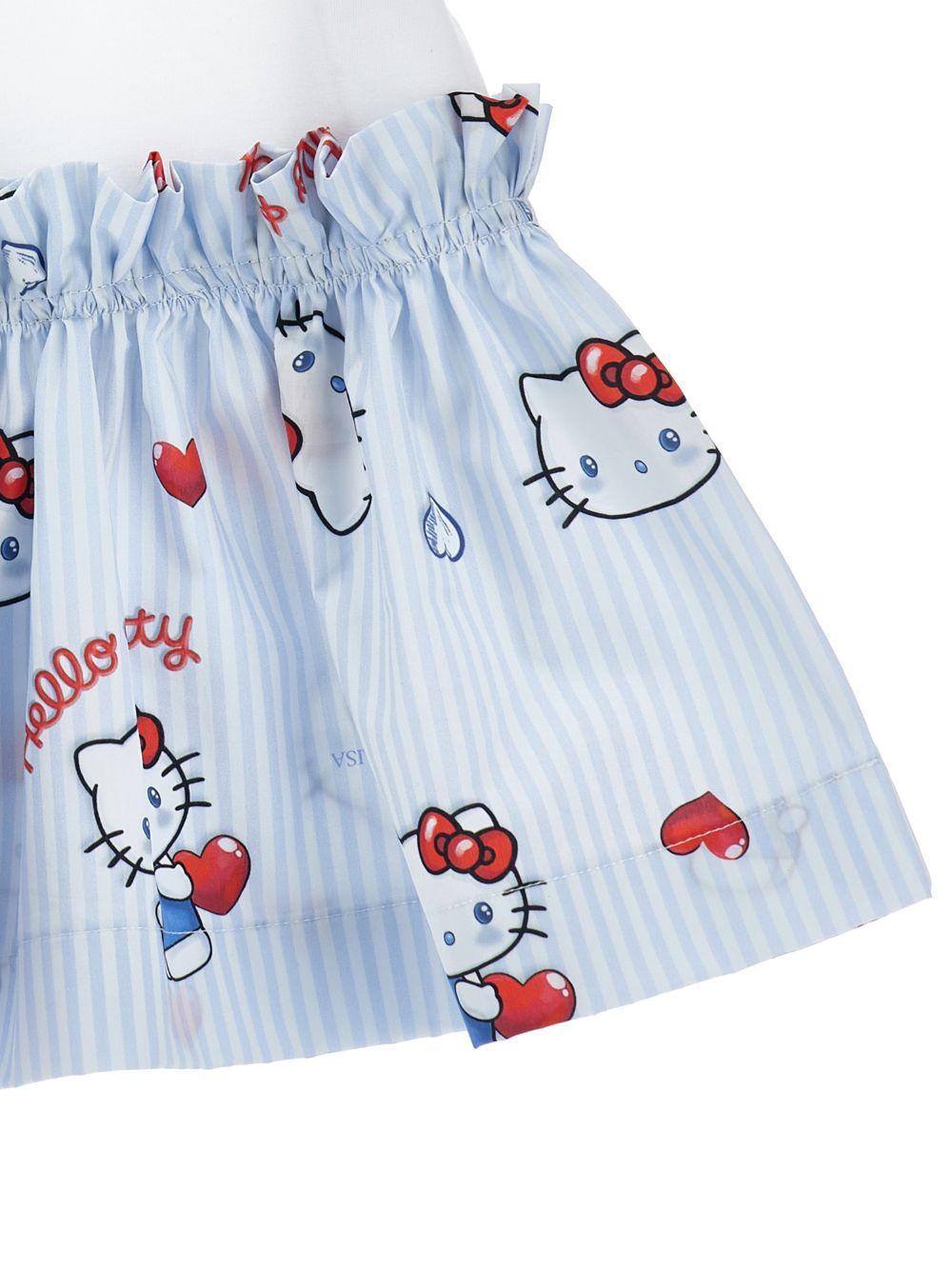Abito per bambina Monnalisa multicolor con stampa grafica sul davanti 11G917 7201 0099 MONNALISA KIDS