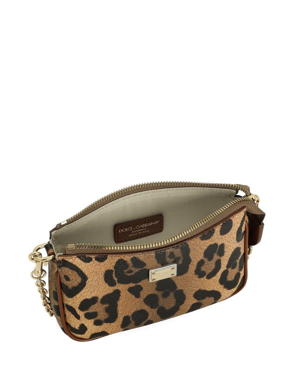 Borsa per bambina Dolce & Gabbana Kids animalier con placca con logo EB0268 A0239 HYNBM DOLCE & GABBANA KIDS