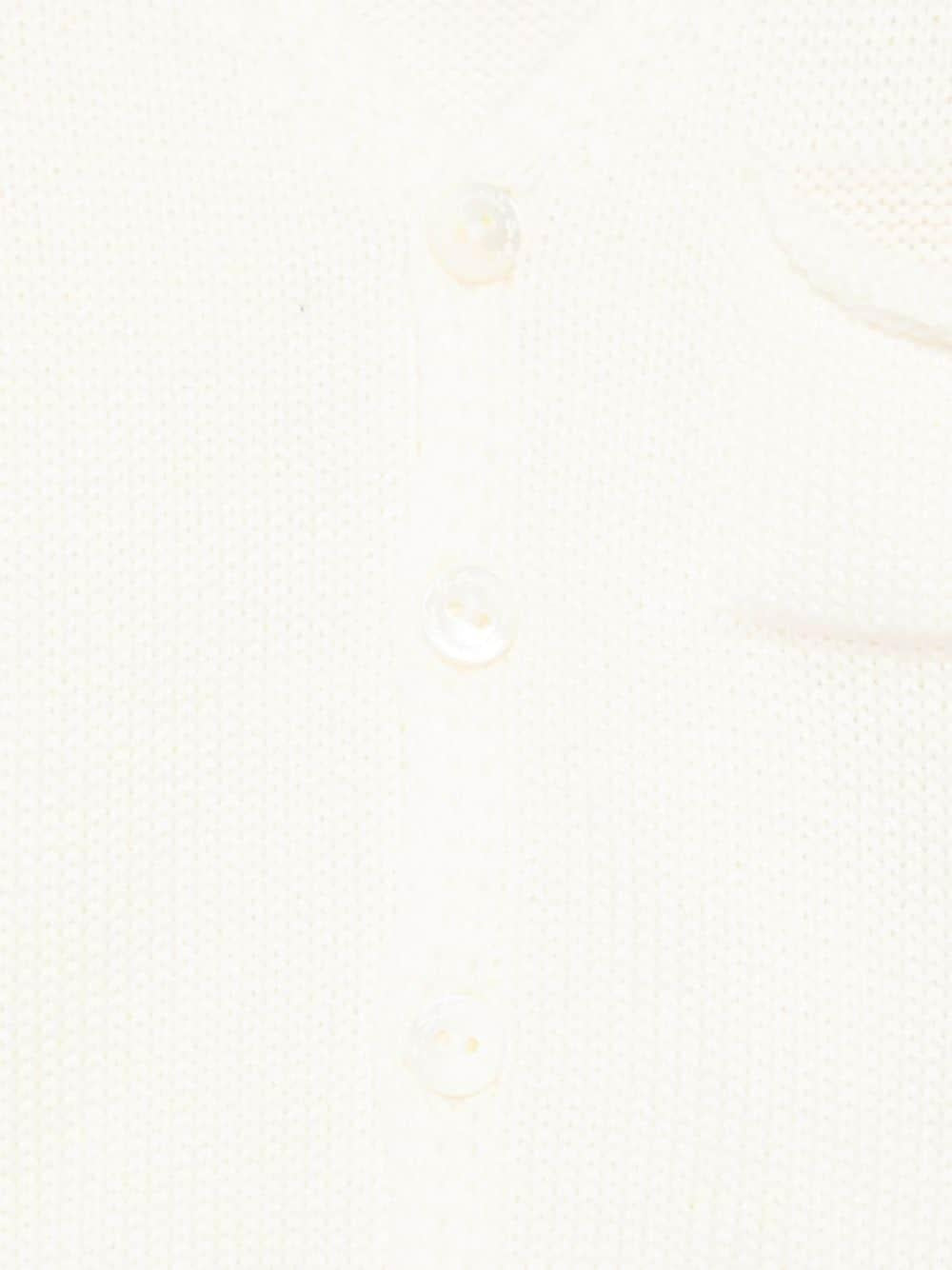 Cardigan per neonato La Stupenderia bianco con design lavorato a maglia WCCR63 802 LA STUPENDERIA