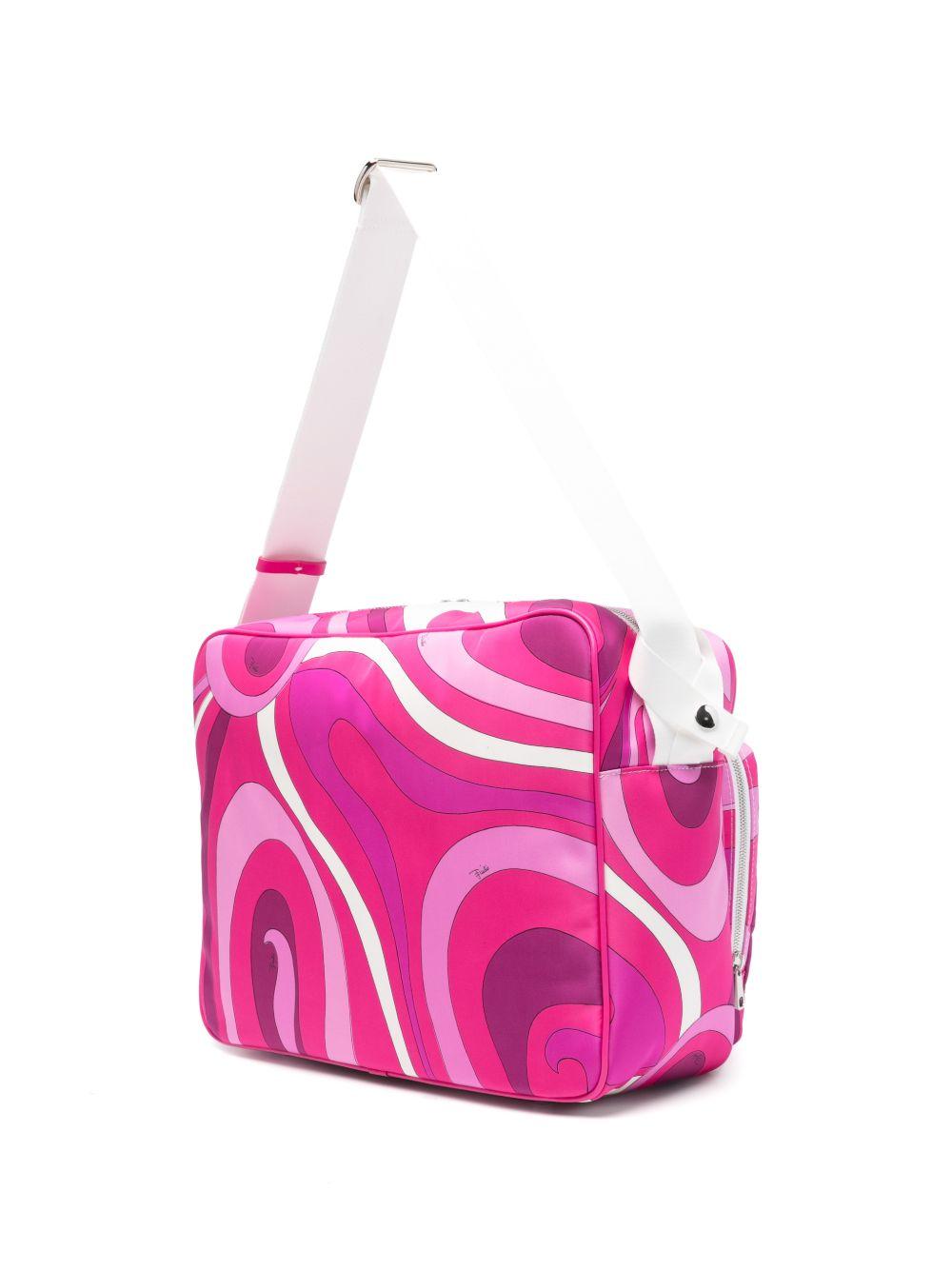 Borsa fasciatoio per neonata Pucci Junior fucsia con stampa grafica PY0088 N0409 570BC EMILIO PUCCI KIDS