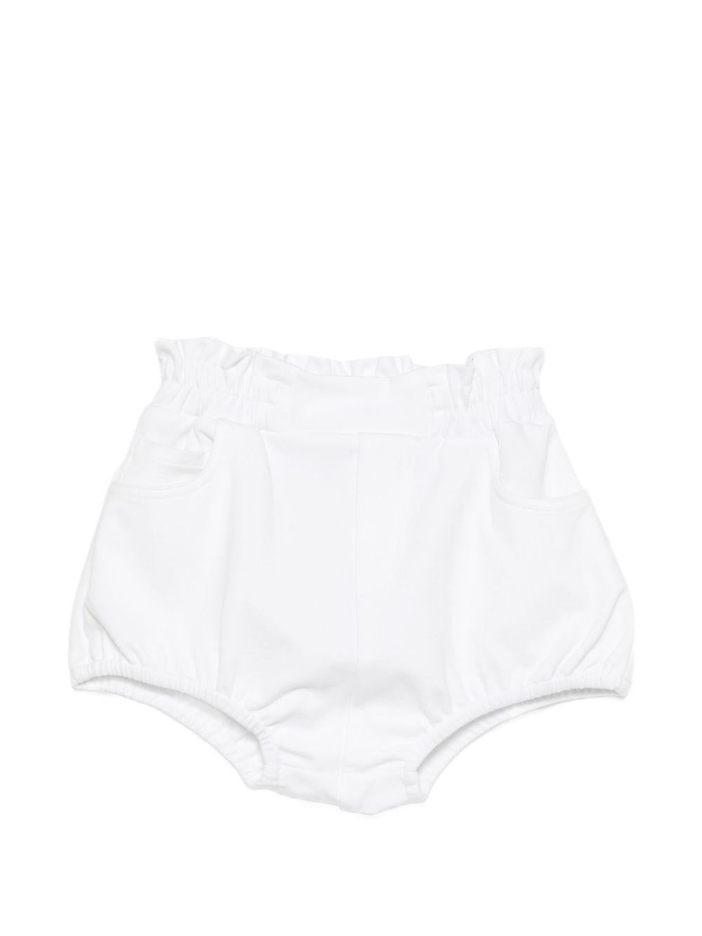 Shorts per bambina Douuod Kids bianchi con elastico in vita DY6A69 J0371 100 DOUUOD