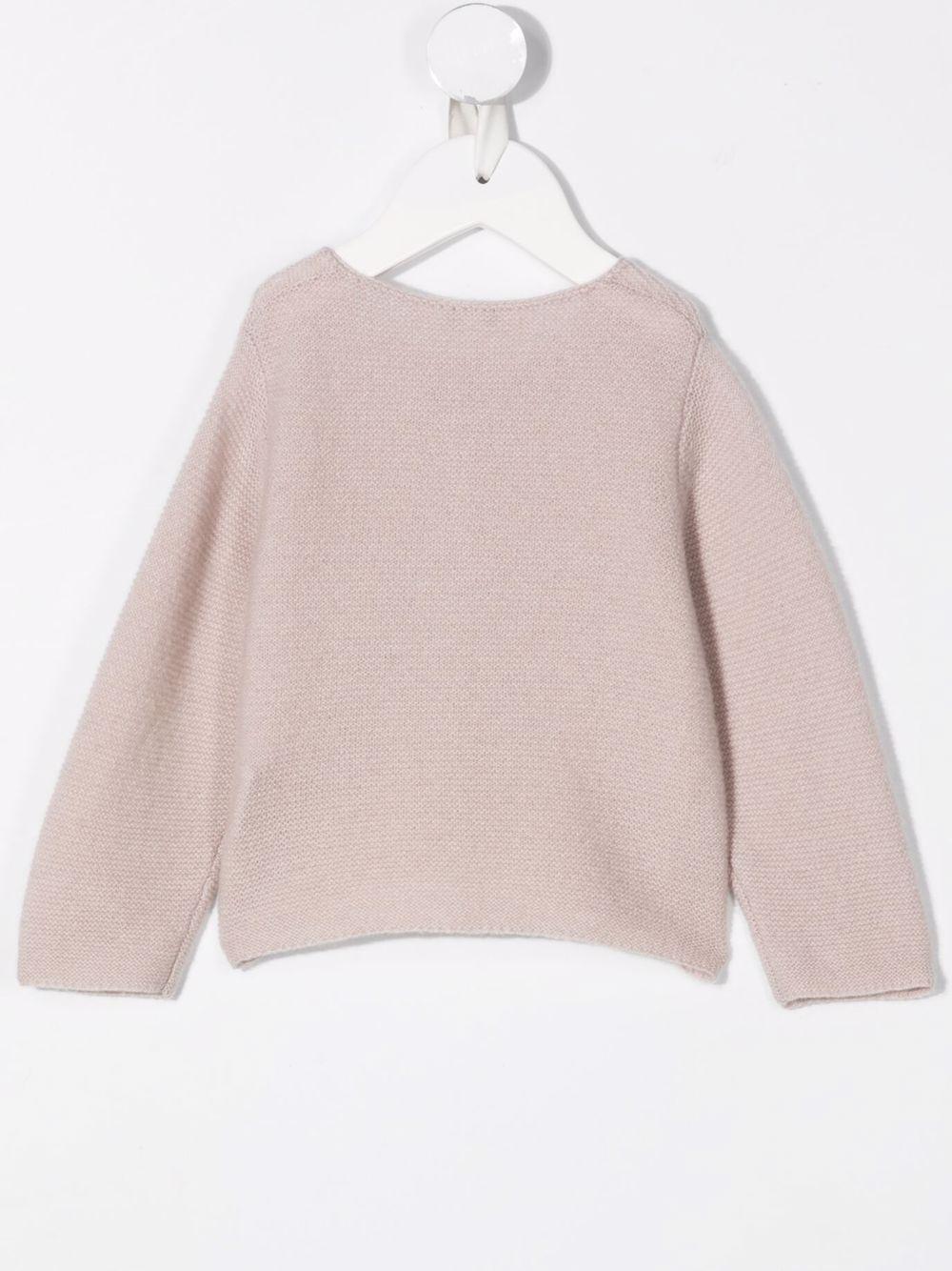 Cardigan per neonata Bonpoint beige con chiusura con bottoni PEBDA2620CA 009B BONPOINT