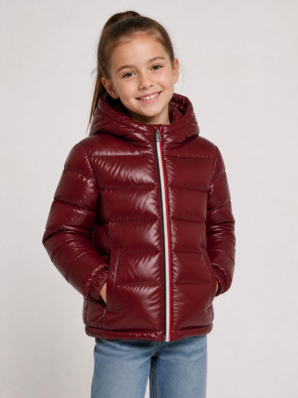 Giubbino per bambini Moncler Enfant bordeaux con design imbottito L29541A00035597Z8 464 MONCLER KIDS