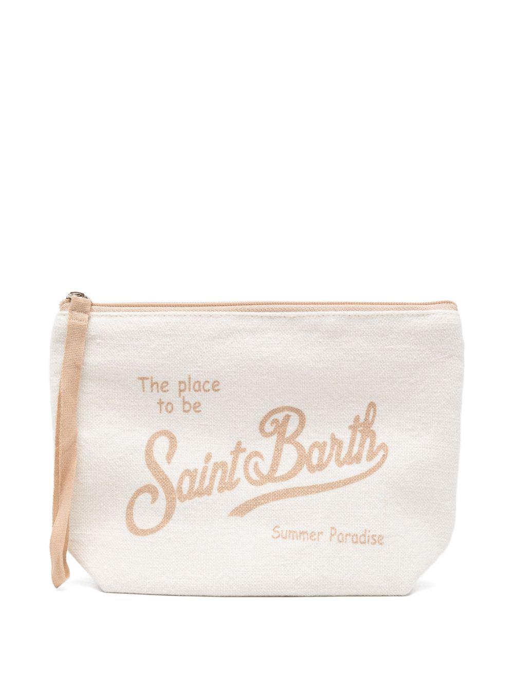 Pochette Aline MC2 Saint Barth bianca con stampa del logo ALI0004 09067L MC2 ST. BARTH KIDS