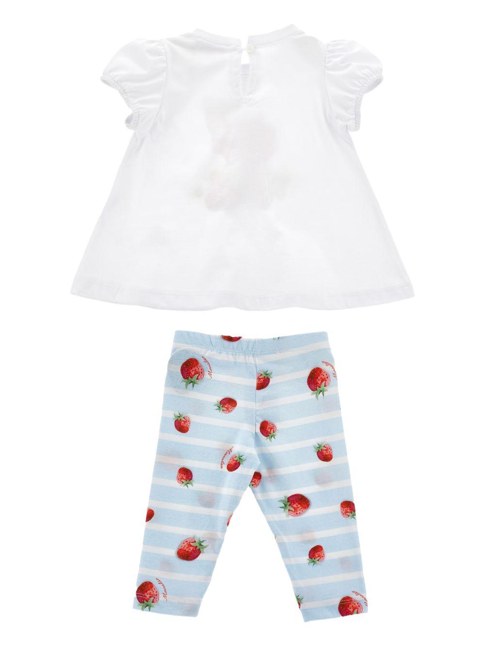 Set t-shirt e leggings per bambina Monnalisa Kids bianco con motivo Winnie The Pooh 31G504 7206 9952 MONNALISA KIDS