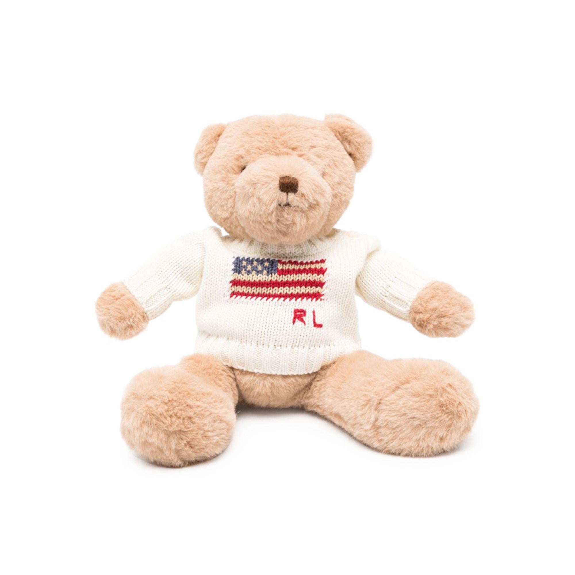Orsetto Flag per bambini Polo Ralph Lauren Kids bianco con logo intarsiato 320695852 005 Ralph Lauren kids