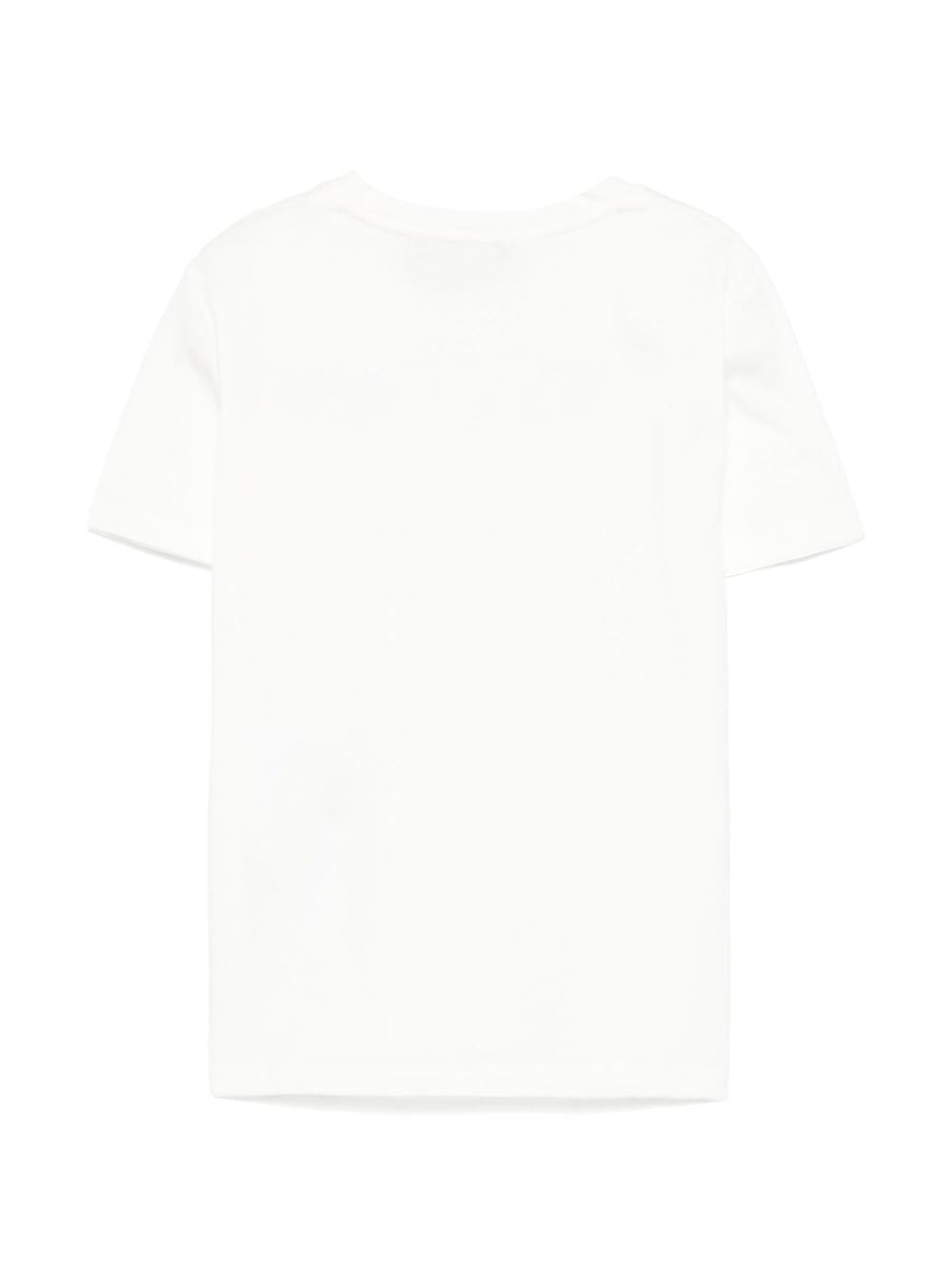 T-shirt per bambino Emporio Armani Kids bianca con logo sul davanti EB000421 AF15013 M0135 EMPORIO ARMANI KIDS