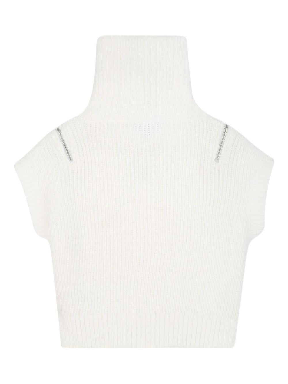 Maglione per bambina Dkny Kids bianco con collo alto D62382 117 DKNY