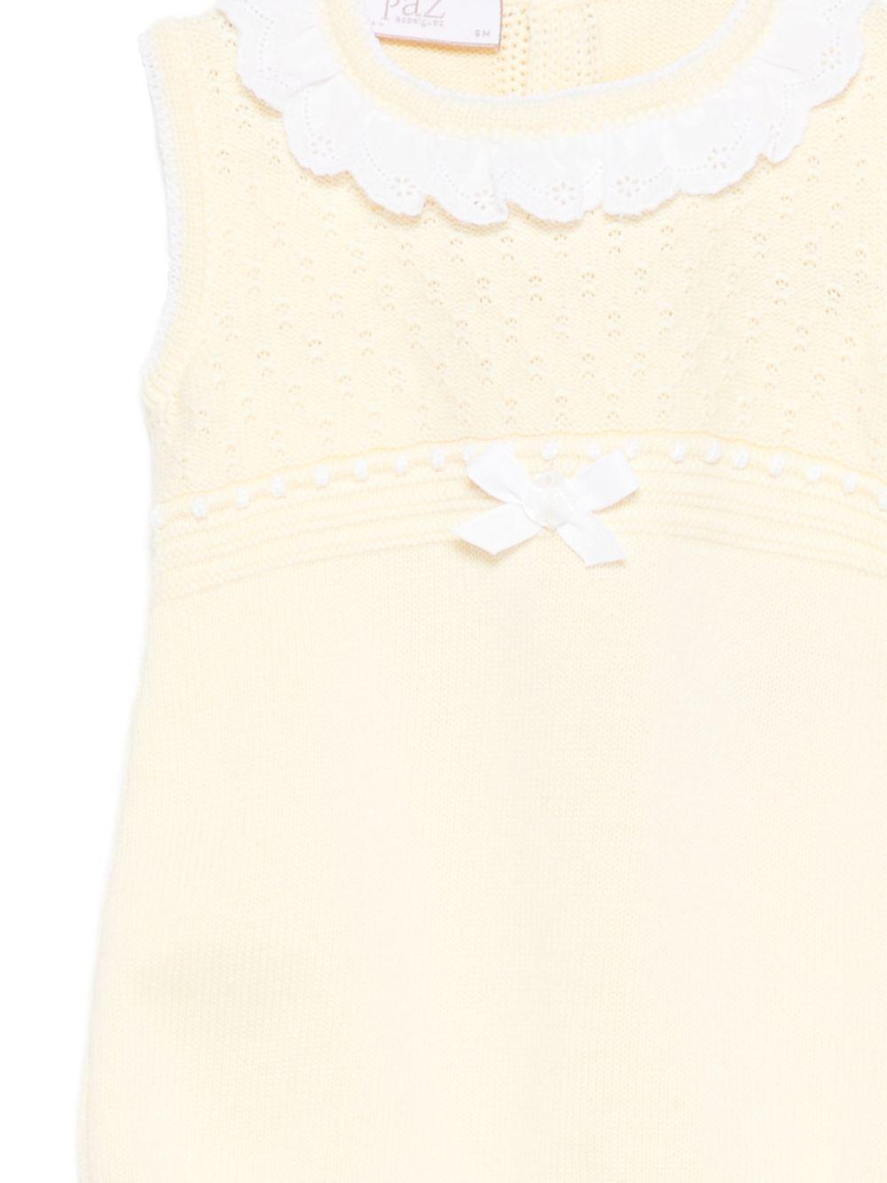 Tutina per neonata Paz Rodriguez gialla con dettaglio fiocco 022-123527 05 PaZ RODRIGUEZ KIDS