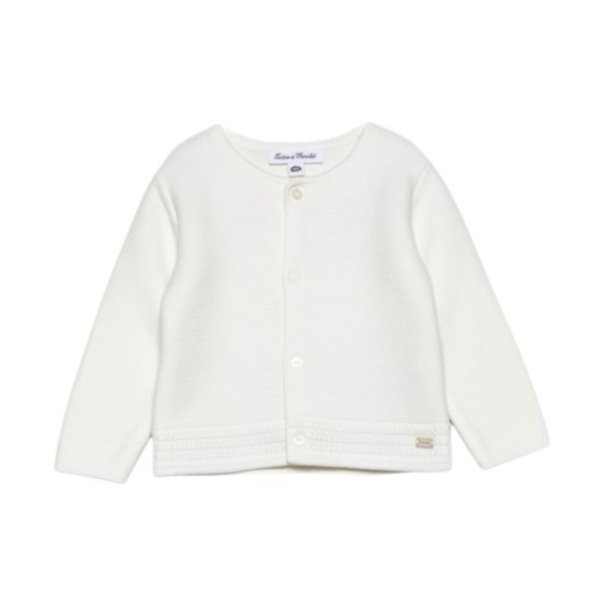 Cardigan per neonata Tartine & Chocolat bianco con bottoni CC18000 13 TArtine & Chocolat KIDS