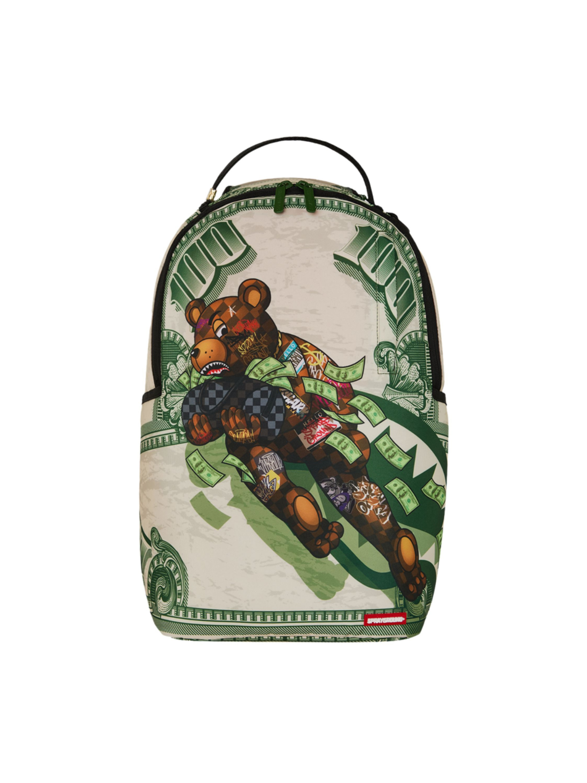 Zaino "Fly Bear 2" per bambini Sprayground Kid verde con stampa grafica sul davanti 910B8579 NSZ SPRAYGROUND KIDS