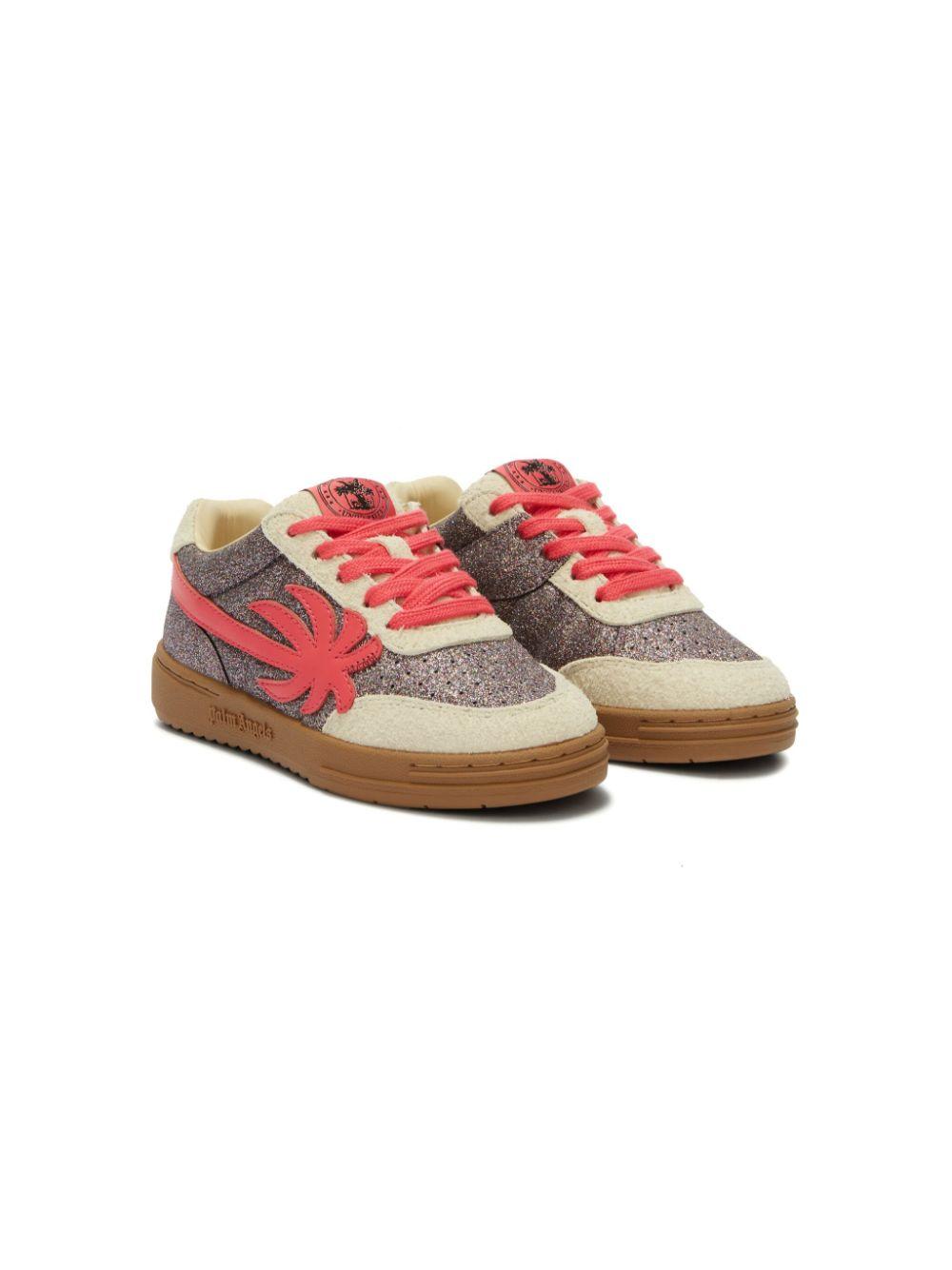 Sneakers Palm Beach University per bambina Palm Angels Kids argento con suola in gomma PGIA014S25LEA001 7229 PALM ANGELS KIDS