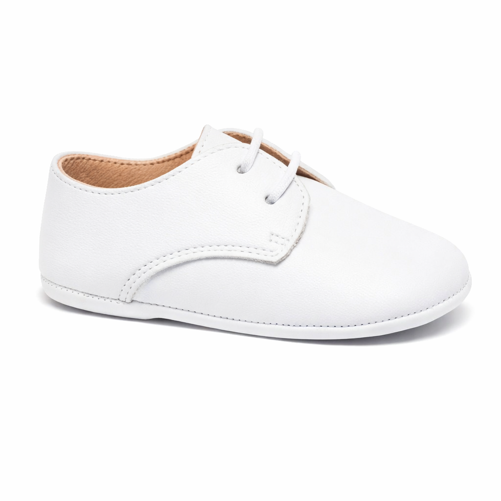 Scarpe primi passi per neonato Eli1957 bianco con soletta in pelle con logo 10016AL BLANCO Eli Kids