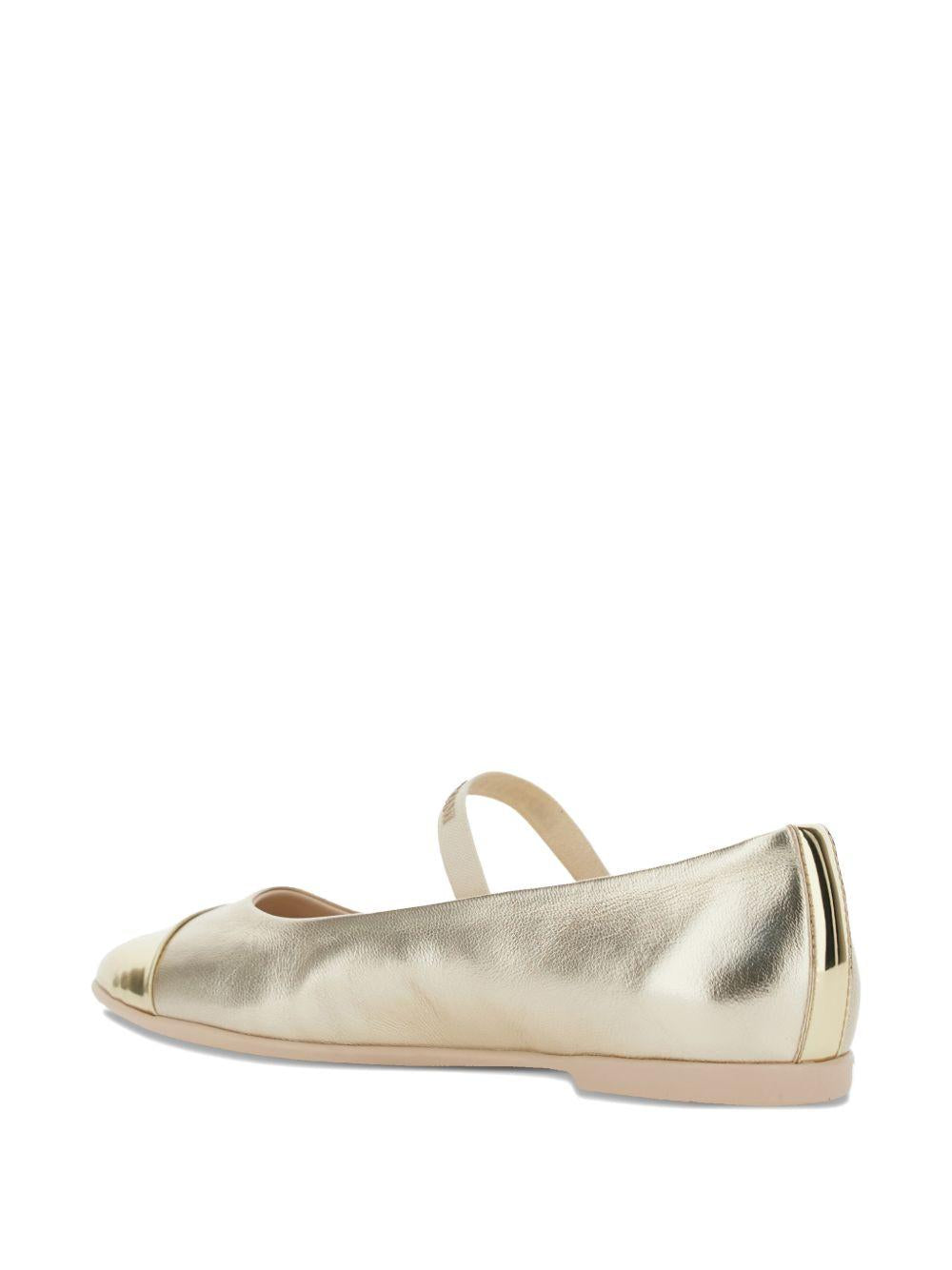 Ballerine per bambina Emporio Armani Kids oro con cinturino EG000807 AF24125 U2217 EMPORIO ARMANI KIDS