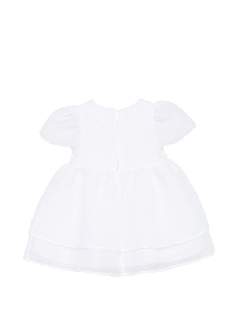 Abito per neonata Simonetta bianca con volant SY1001 O0069 100 SIMONETTA KIDS