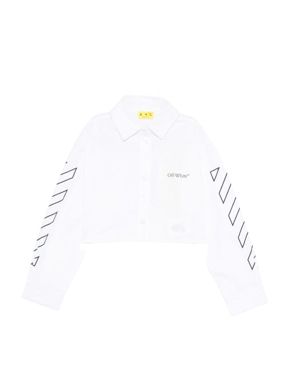 Camicia per bambina Off-White Kids bianco modello crop OGGA01CF25FAB002 0110 OFF WHITE KIDS