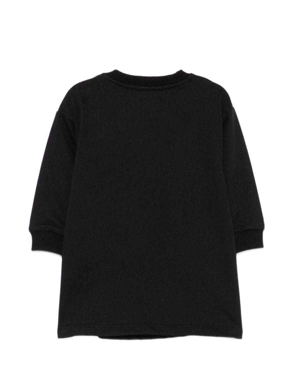 Abito per neonata Moschino Kids nero con motivo Teddy Bear MBV0CVLCA40 60100 MOSCHINO KIDS