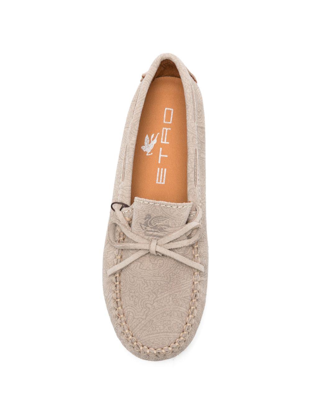 Mocassini per bambino Etro Kids beige in camoscio con stampa paisley GY0P76 Z3723 113BG ETRO KIDS