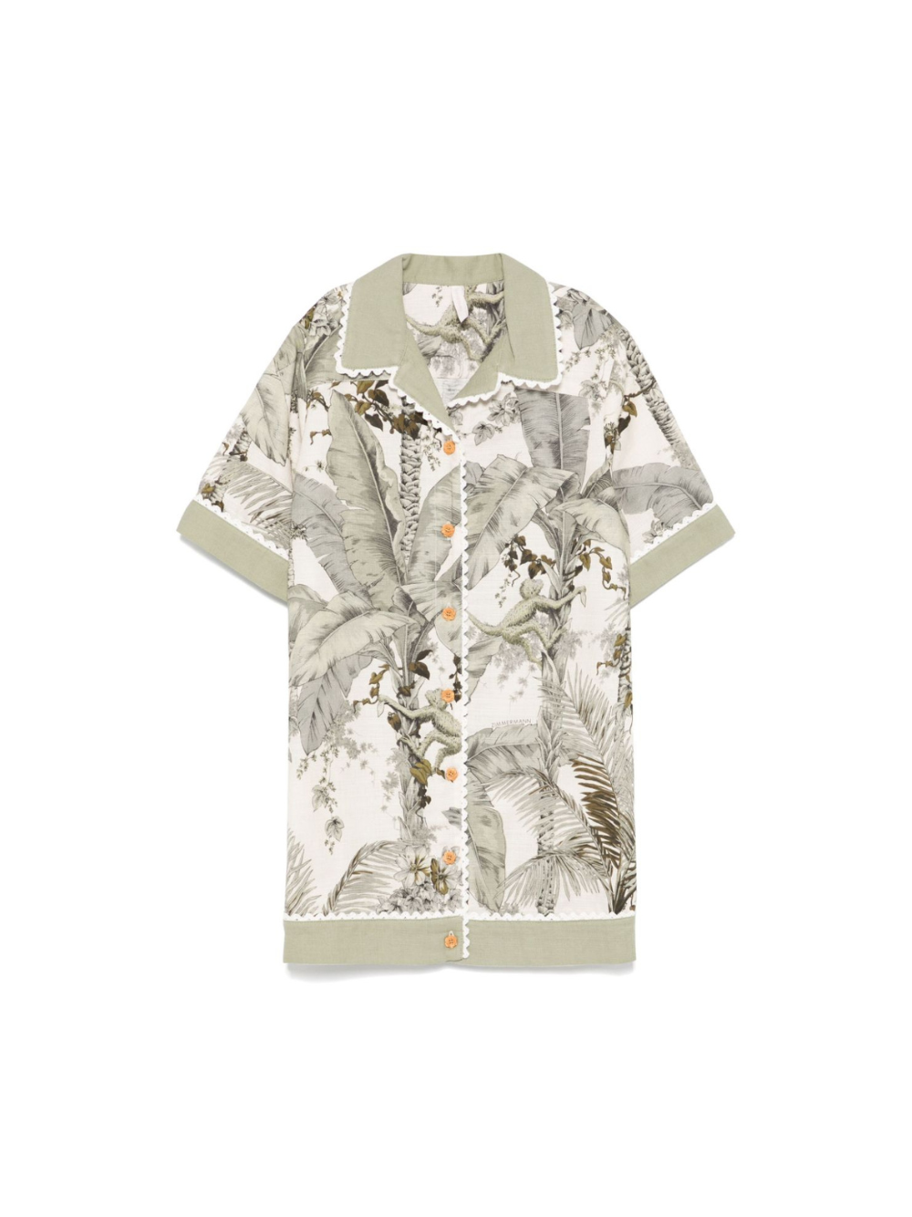 Abito Wylie per bambina ZIMMERMANN Kids verde con bordo smerlato 1267DR S251 ZIMMERMANN KIDS