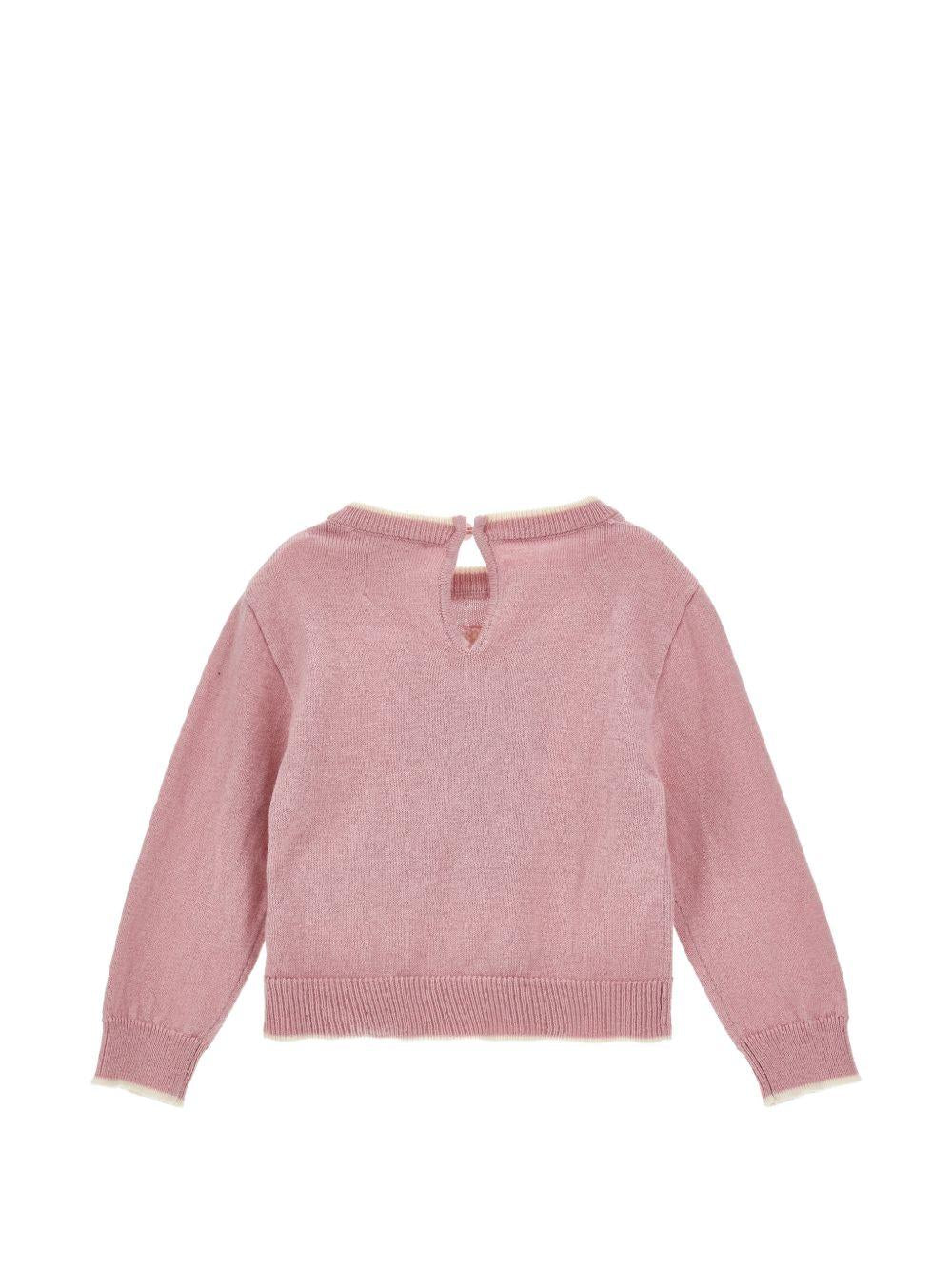 Maglione per neonata Monnalisa Kids rosa con motivo ricamato 39H605 8060 094F MONNALISA KIDS