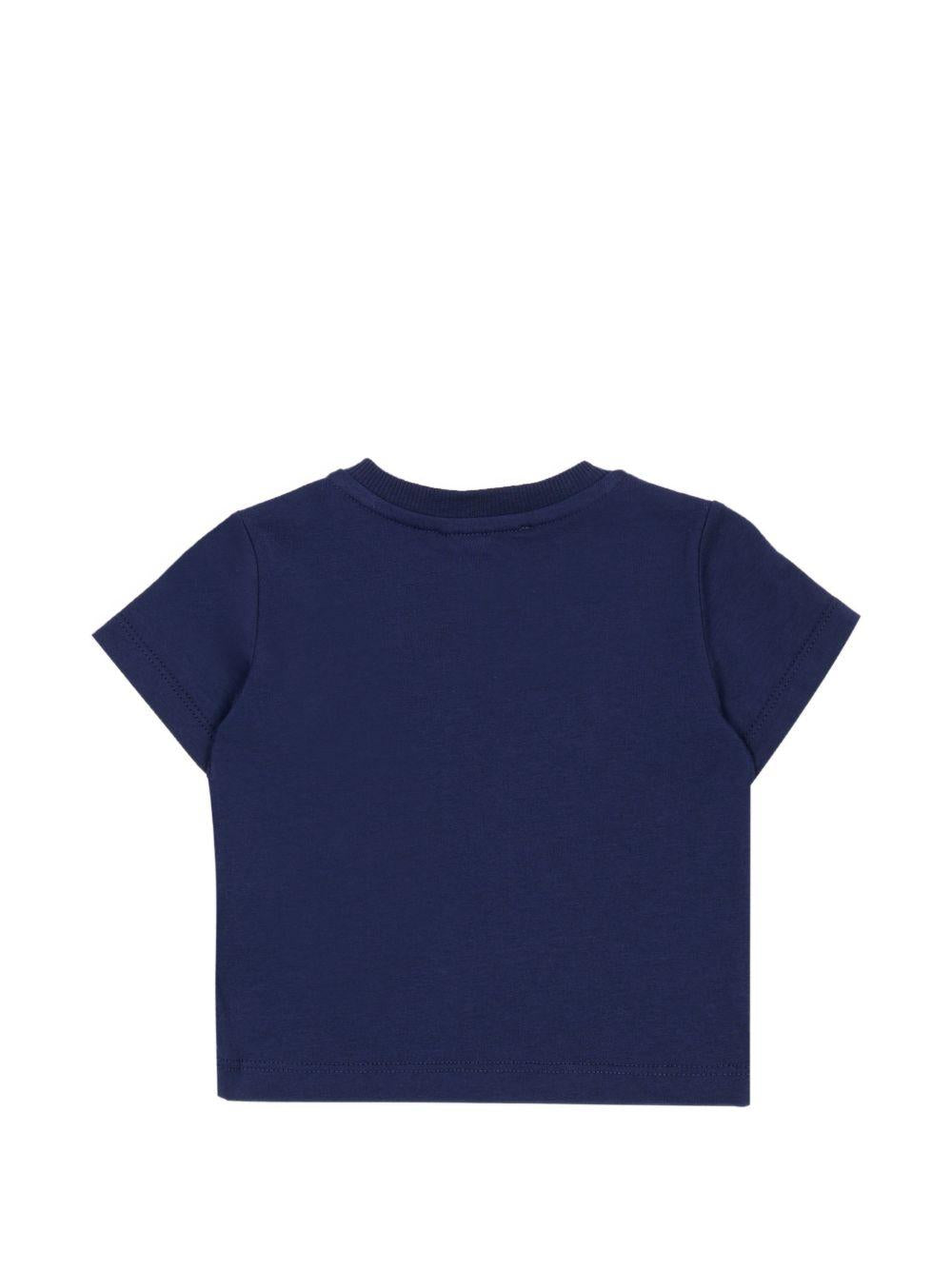 T-shirt per neonato Moschino Kids blu con motivo Teddy Bear MXM047LAA02 40016 MOSCHINO KIDS