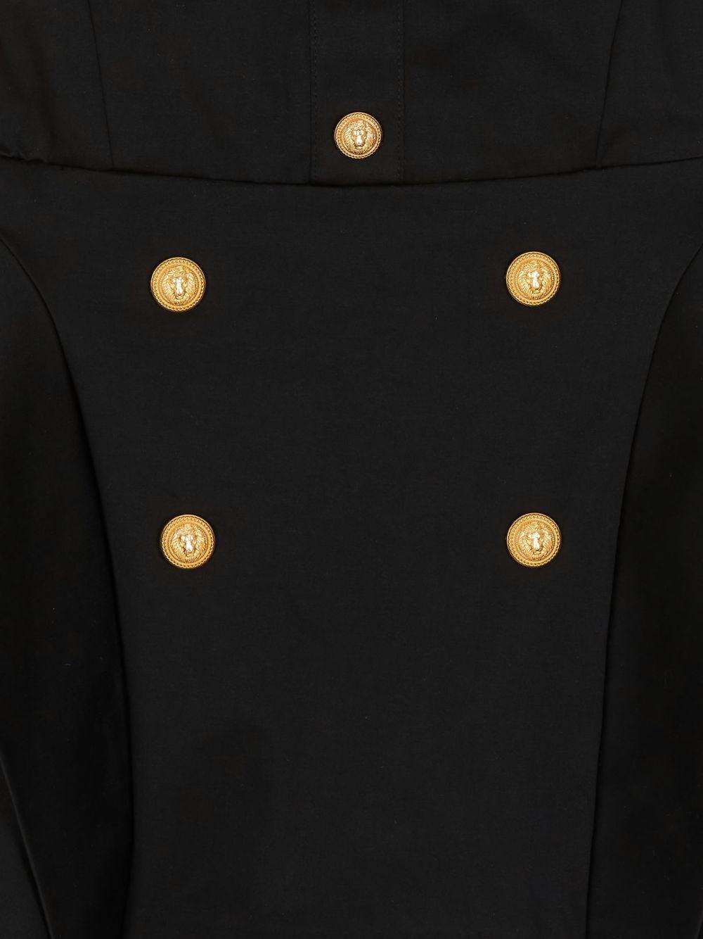 Abito per bambina Balmain Kids nero modello svasato BY1B92 P0484 930 BALMAIN KIDS