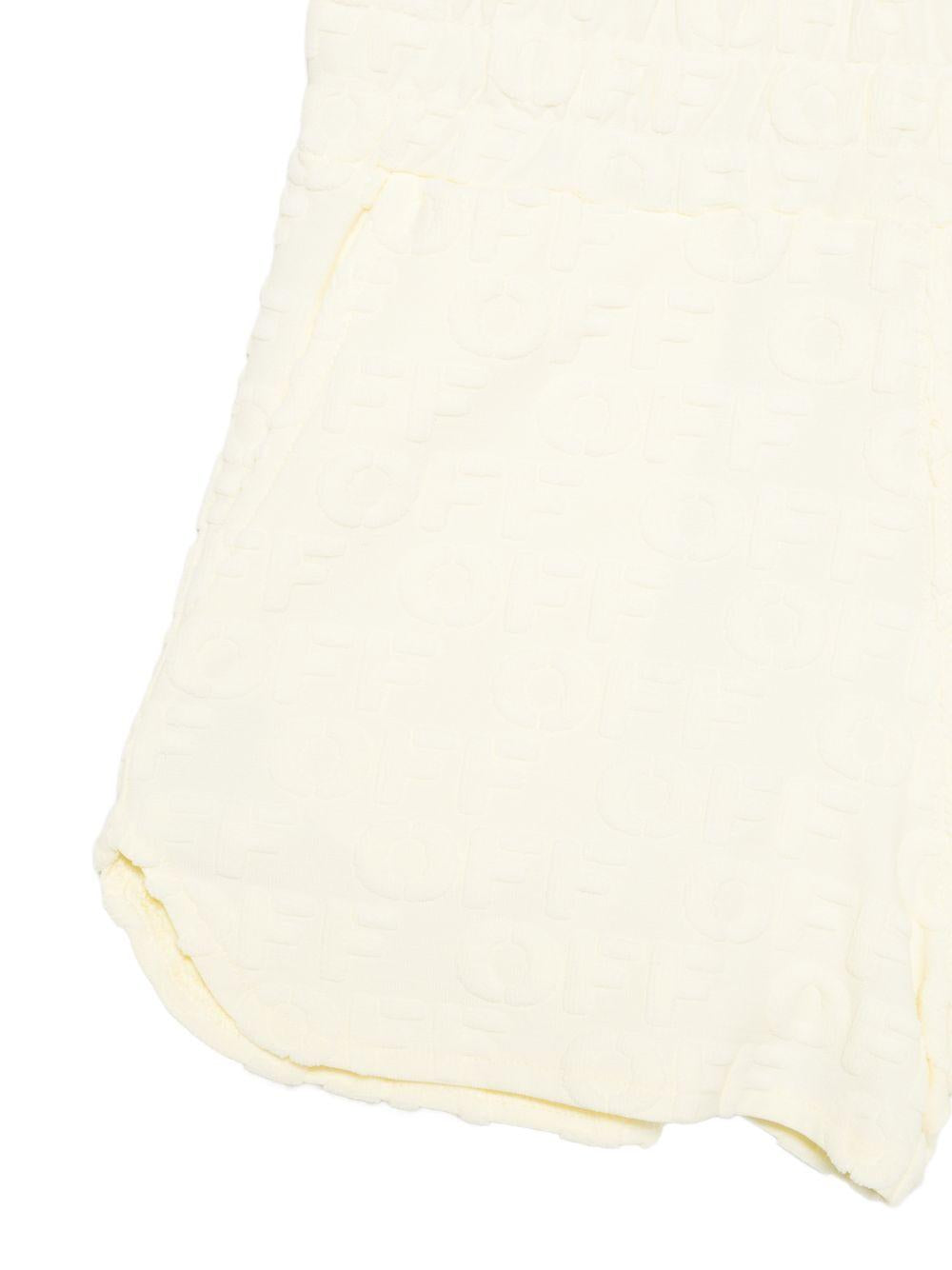 Shorts per bambina Off-White Kids gialli a fantasia 44GCI001S26J001 740 OFF WHITE KIDS