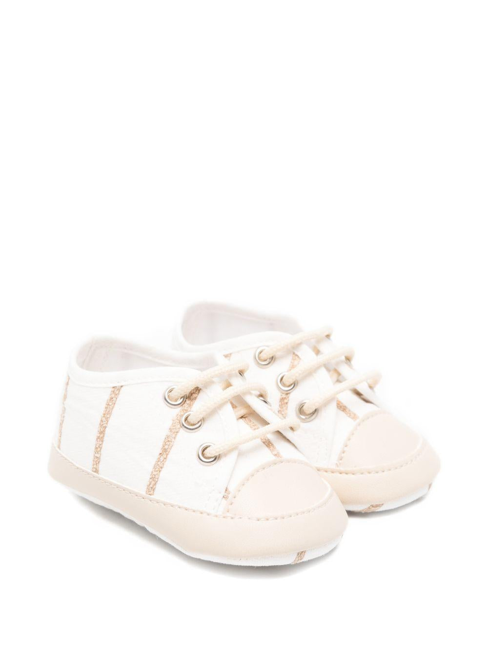 Scarpine primi passi per neonato Colorichiari bianche con dettaglio a righe MN958468 4911 26 COLORICHIARI KIDS