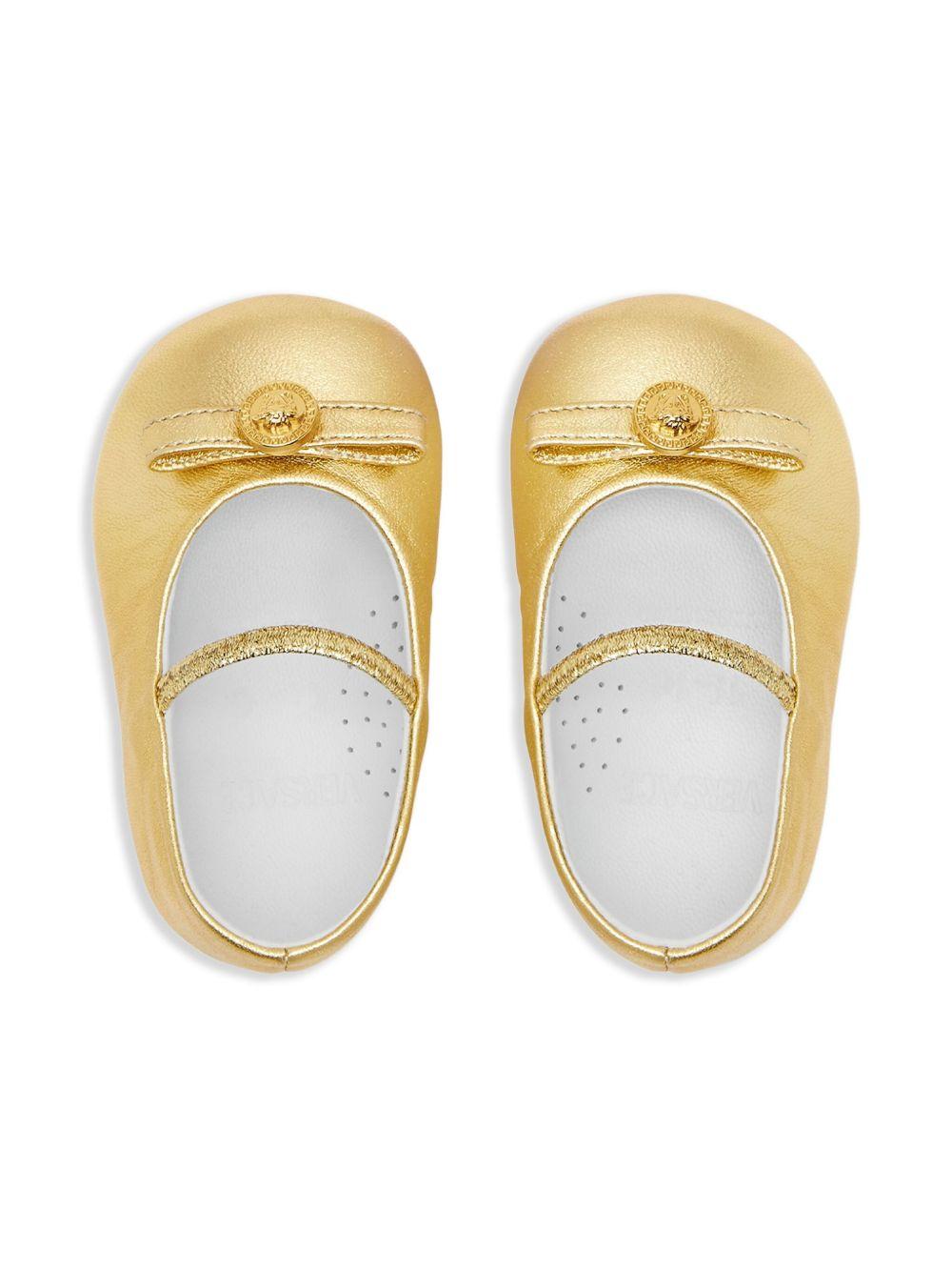 Ballerine Gianni Ribbon per neonata Versace Kids color oro 10212601A15515 1X00V VERSACE KIDS