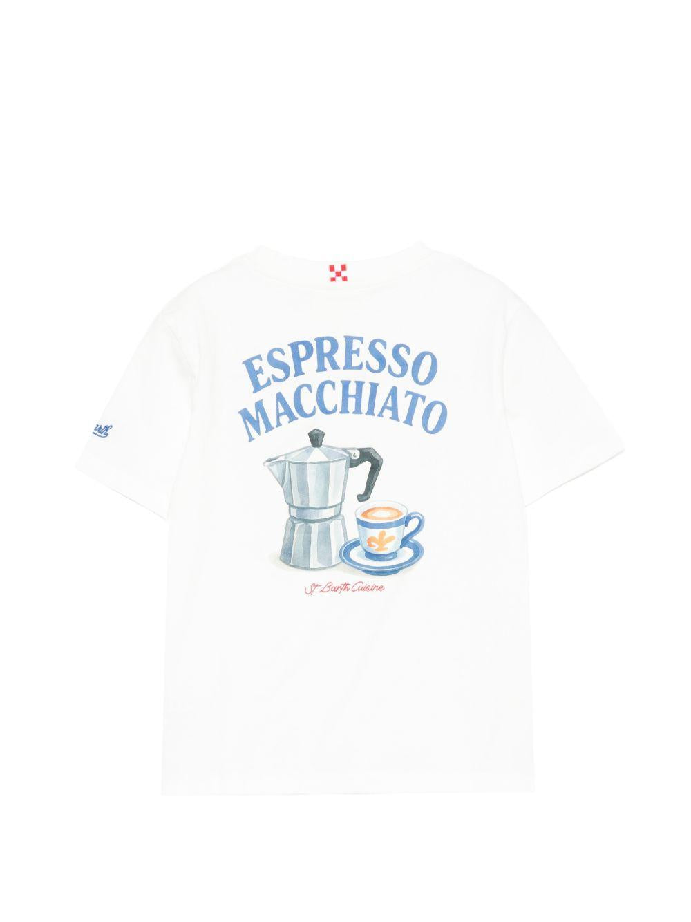 T-shirt per bambino MC2 Saint Barth Kids bianca con scollo rotondo PRL0001 02005L MC2 ST. BARTH KIDS