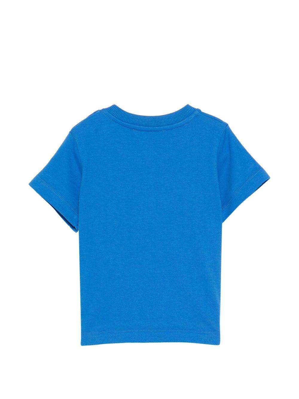 T-shirt per neonati Moschino Kids azzurra con stampa Teddy Bear MOM031LFA07 40630 MOSCHINO KIDS