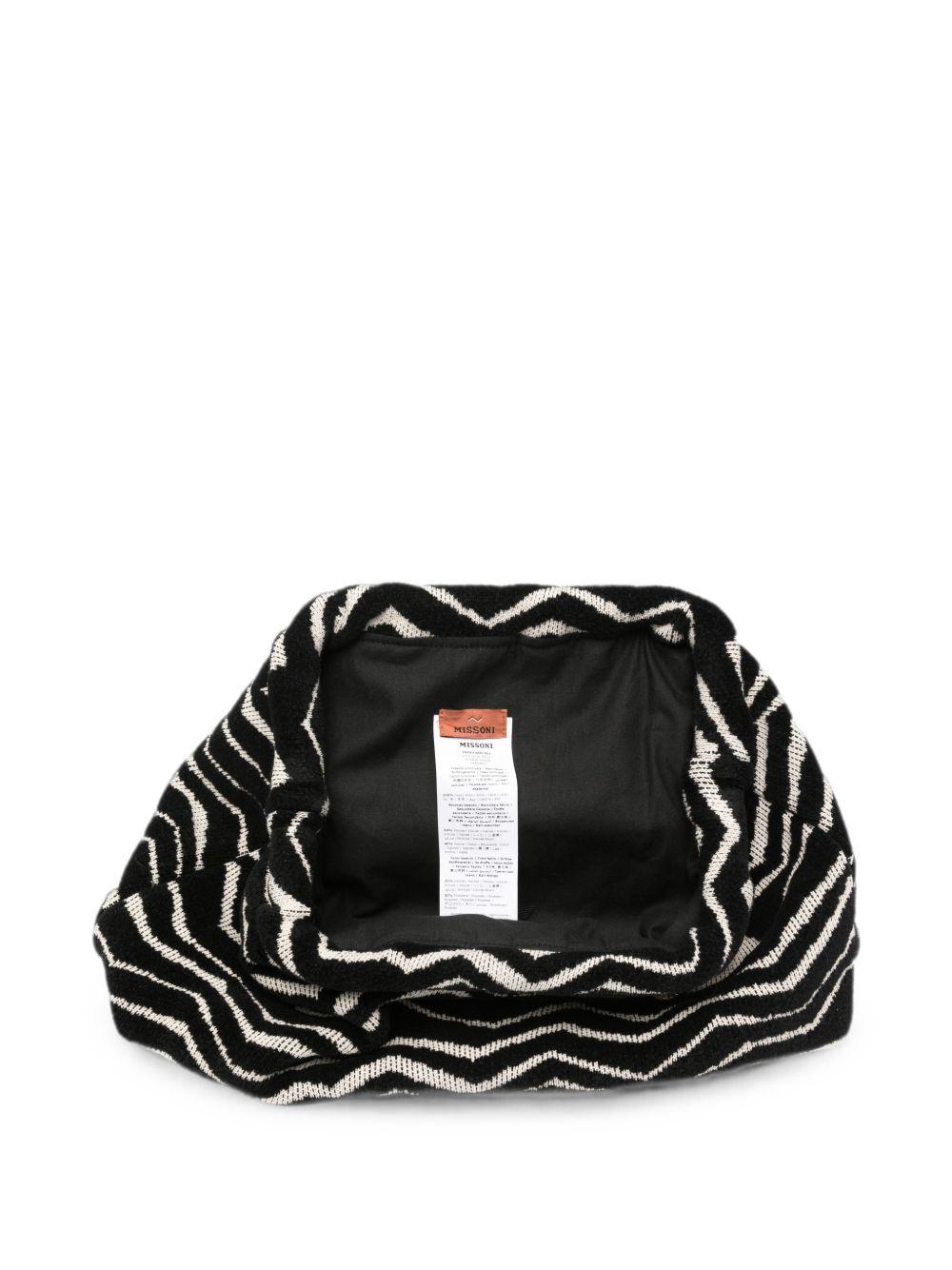Borsa per bambina Missoni Kids nera con stampa zigzag MZ0B28 W0028 930BG MISSONI KIDS