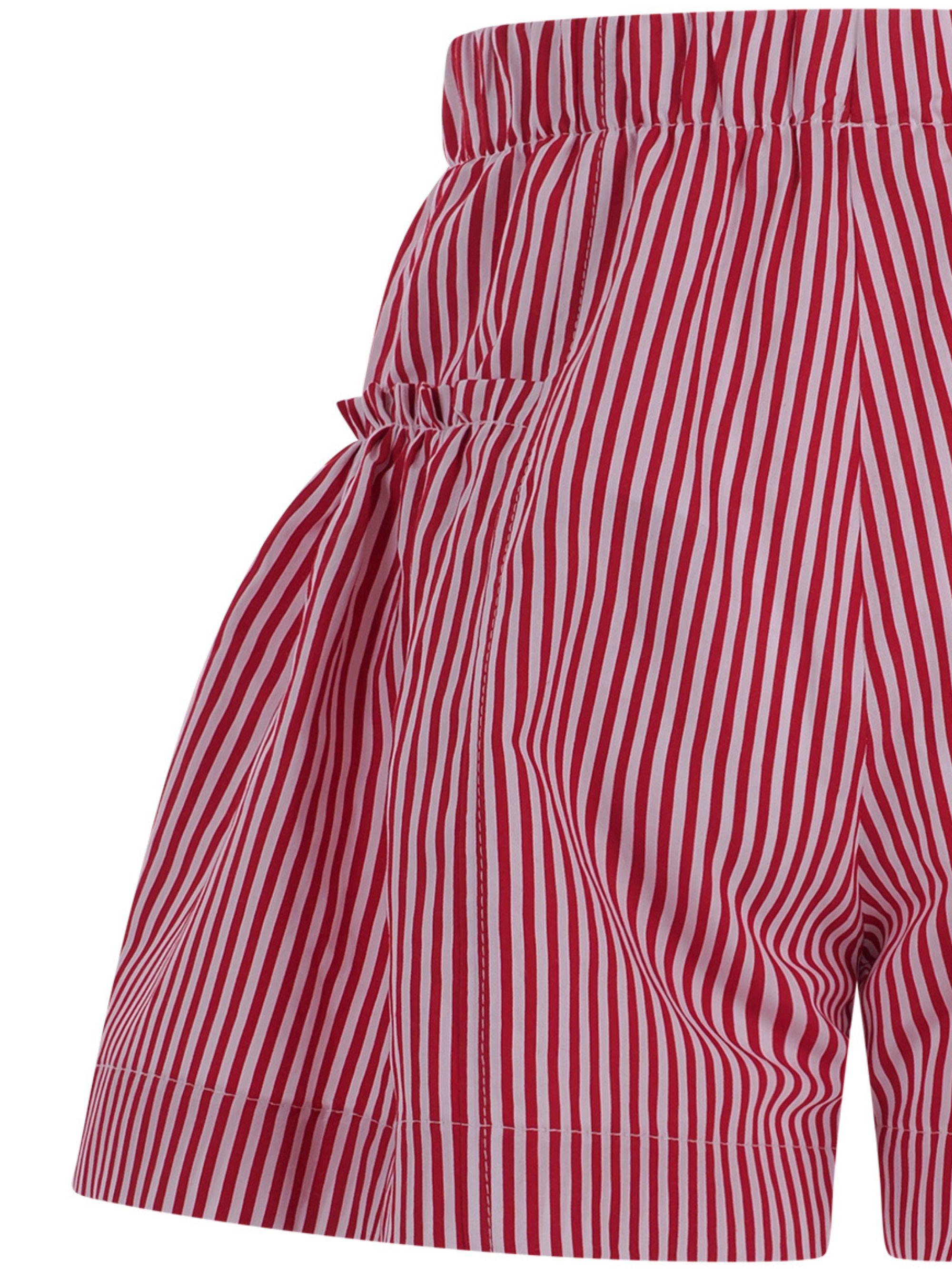 Shorts per bambina Monnalisa rosso con motivo a righe 11G408 7315 9944 MONNALISA KIDS