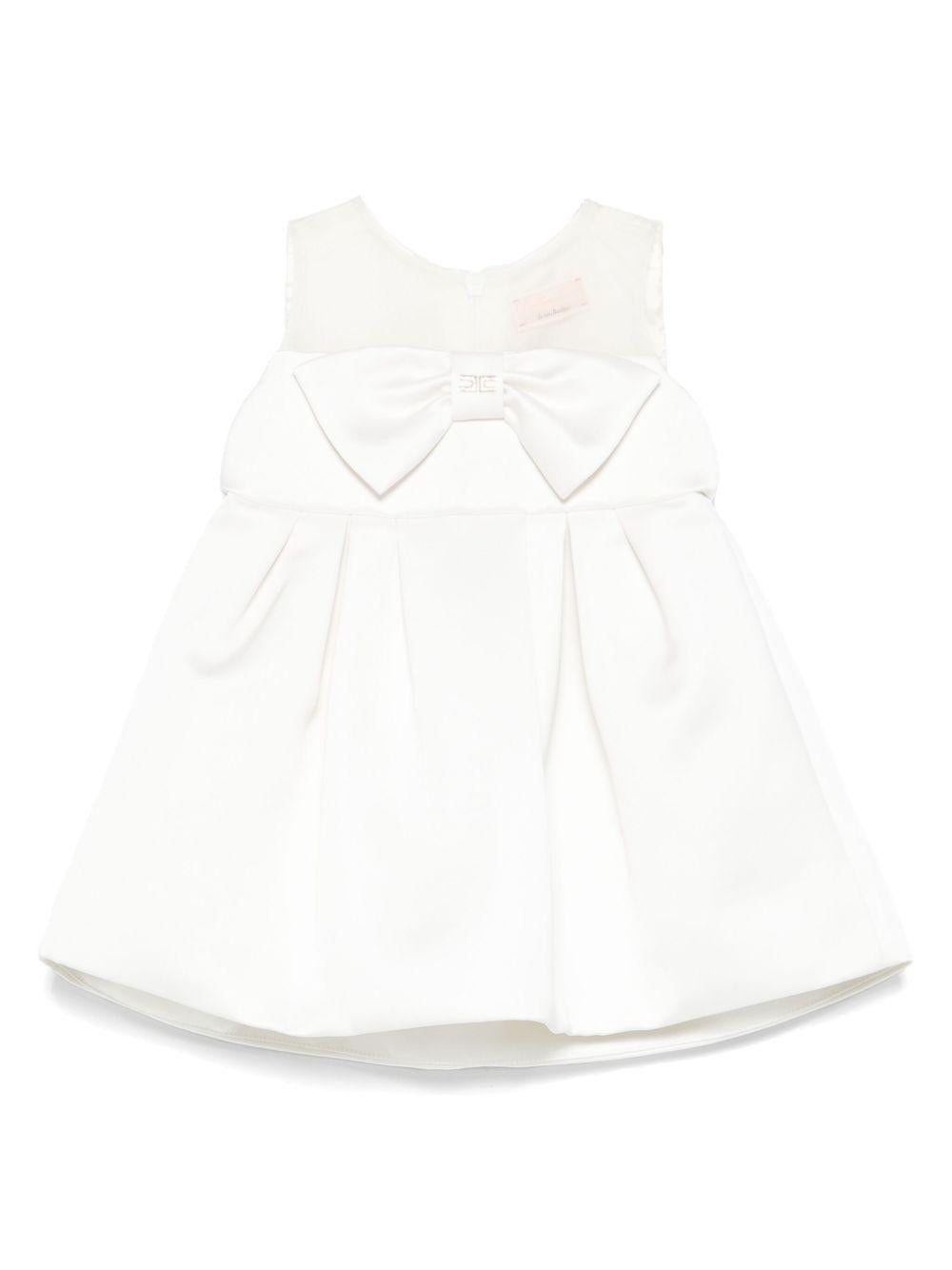 Abito per bambina Elisabetta Franchi La Mia Bambina bianco in raso EGAB1970RA016 0000 ElISABETTA FRANCHI