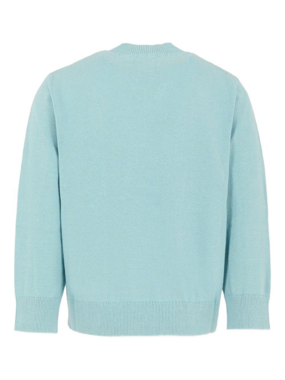 Maglione per bambino Stella McCartney Kids azzurro con motivo scoiattolo TX9P60 Z1876 670 STELLA McCARTNEY KIDS