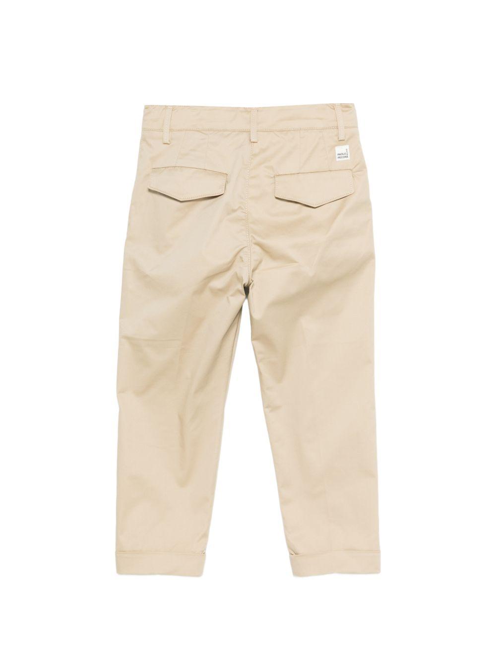 Pantaloni per bambino Paolo Pecora Kids beige con pieghe frontali PP4312 BEIGE PAOLO PECORA KIDS