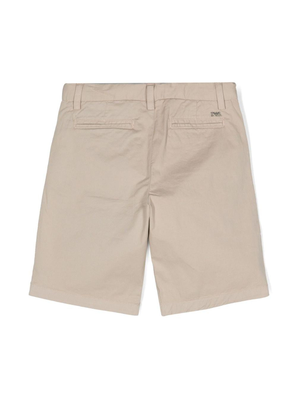 Shorts per bambino Emporio Armani Kids beige con logo sul retro 8N4S60 4N6YZ 01M5 EMPORIO ARMANI KIDS