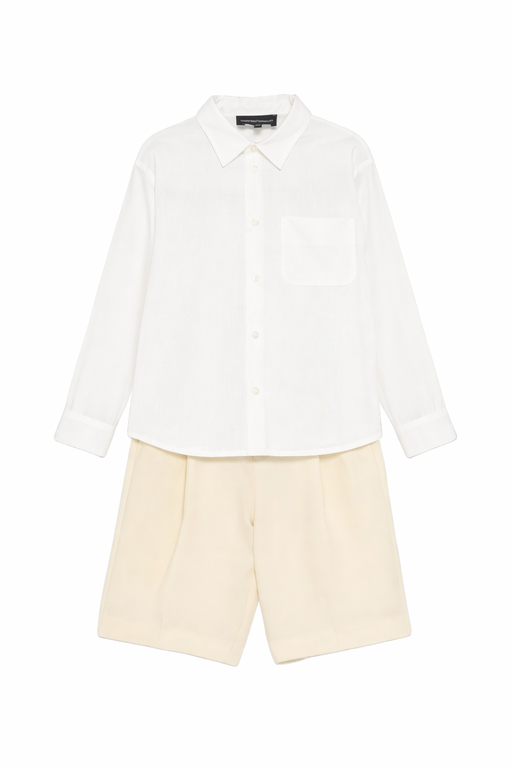 Set camicia e shorts per bambino Emporio Armani Kids multicolore con colletto classico EB000901 AF20967 M0015 EMPORIO ARMANI KIDS