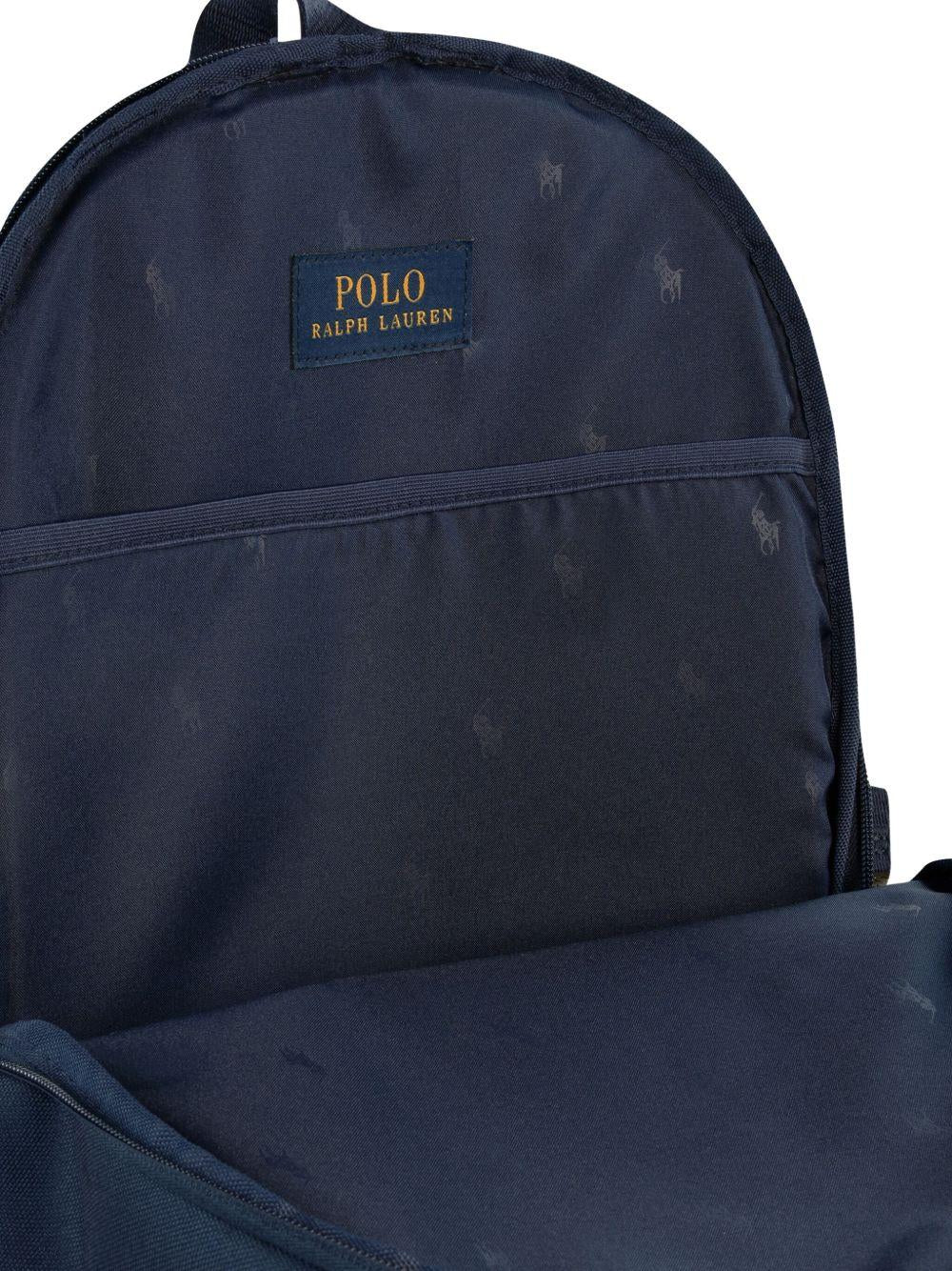 Zaino per bambini Polo Ralph Lauren Kids blu con motivo Polo Pony 9AR151 BCV Ralph Lauren kids