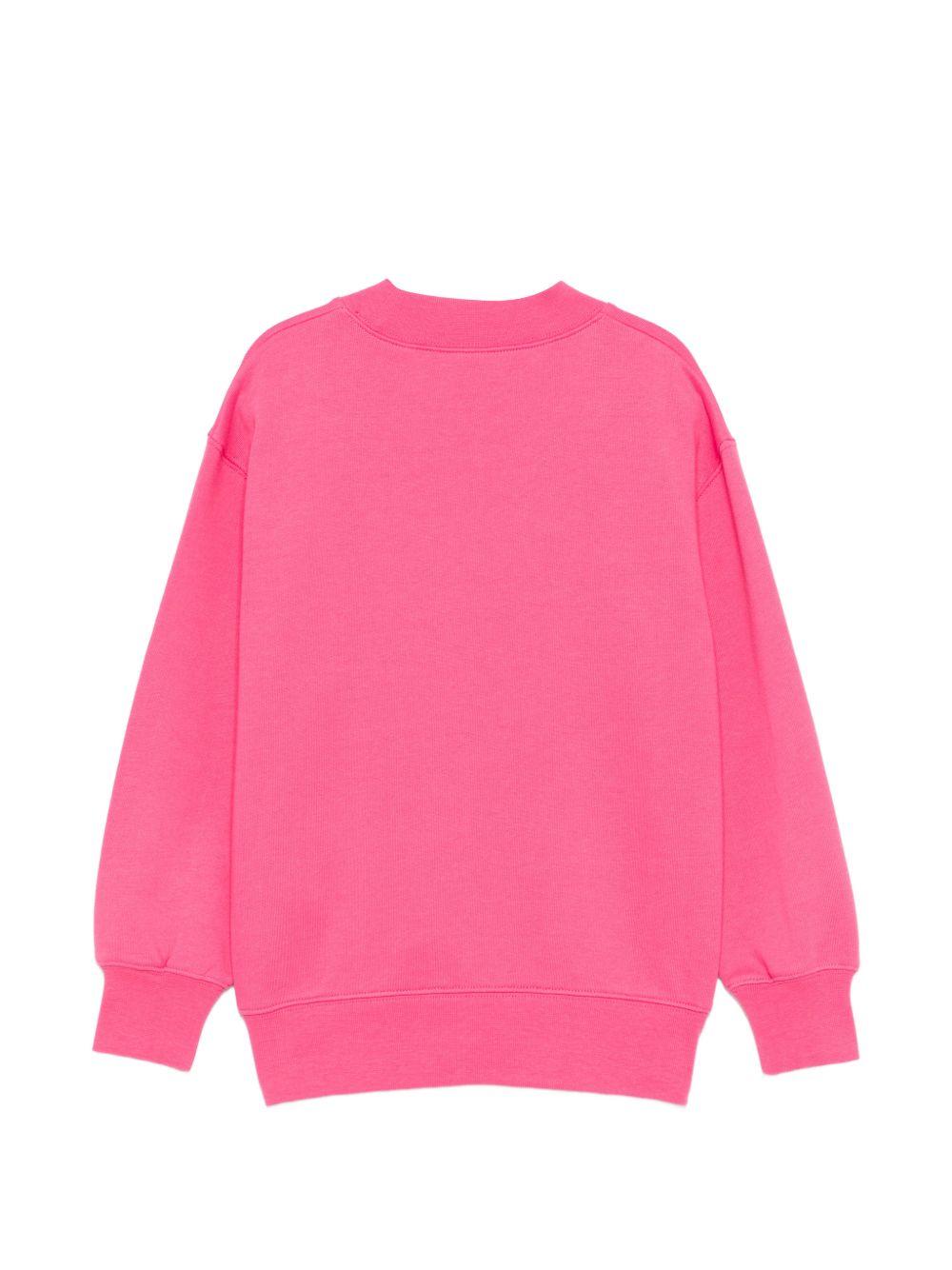 Felpa per bambina Palm Angels Kids rosa con stampa Teddy sul davanti PGBA013S26FLE002 044 PALM ANGELS KIDS