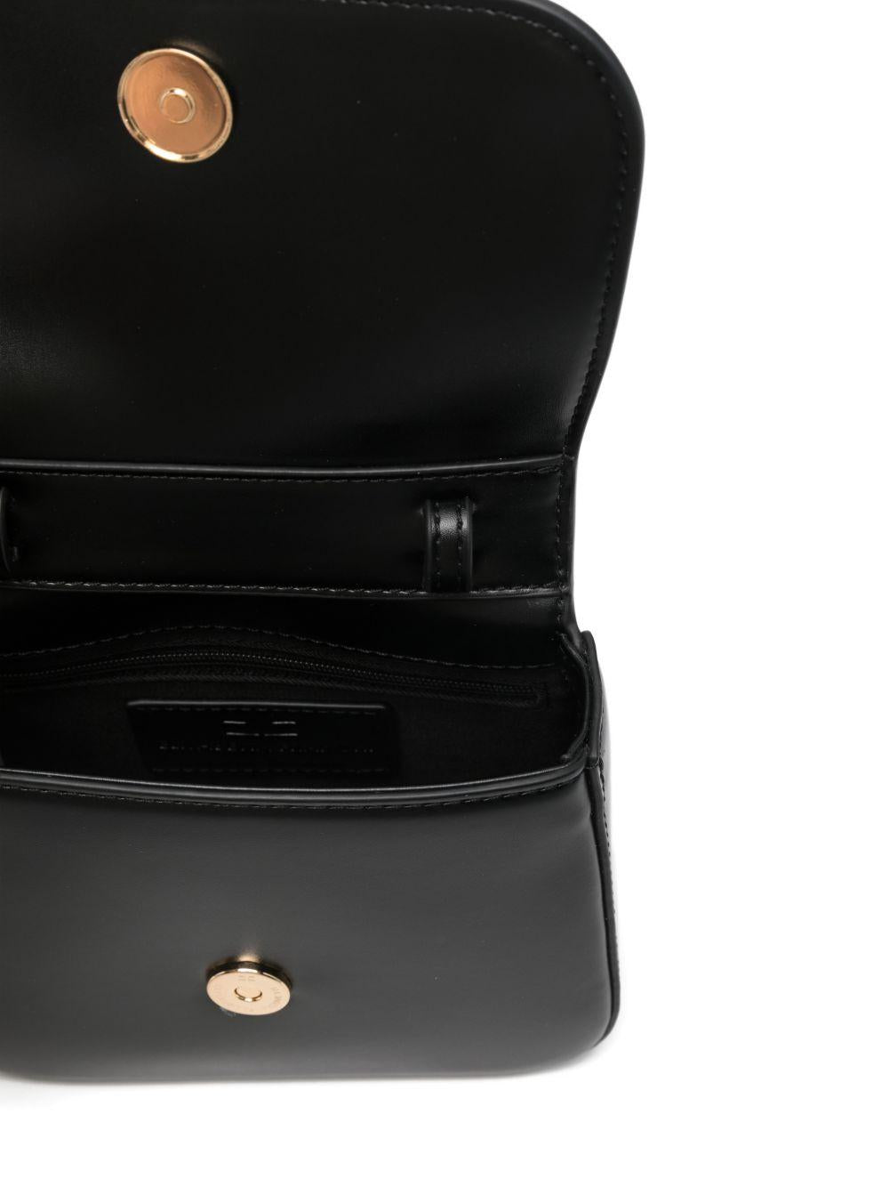 Borsa a tracolla mini per bambina Elisabetta Franchi La Mia Bambina nera con logo EFBO112CTV025 N000 ElISABETTA FRANCHI