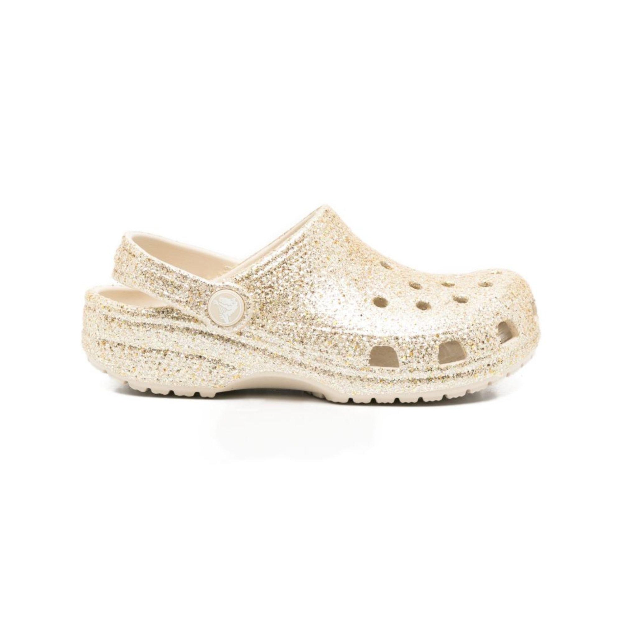 Ciabatte per bambina Crocs Kids oro con design glitterato 211939 SDST CROCS KIDS